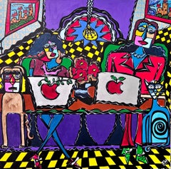 RAMON POCH RETRATO FAMILIAR 147 acrylic painting