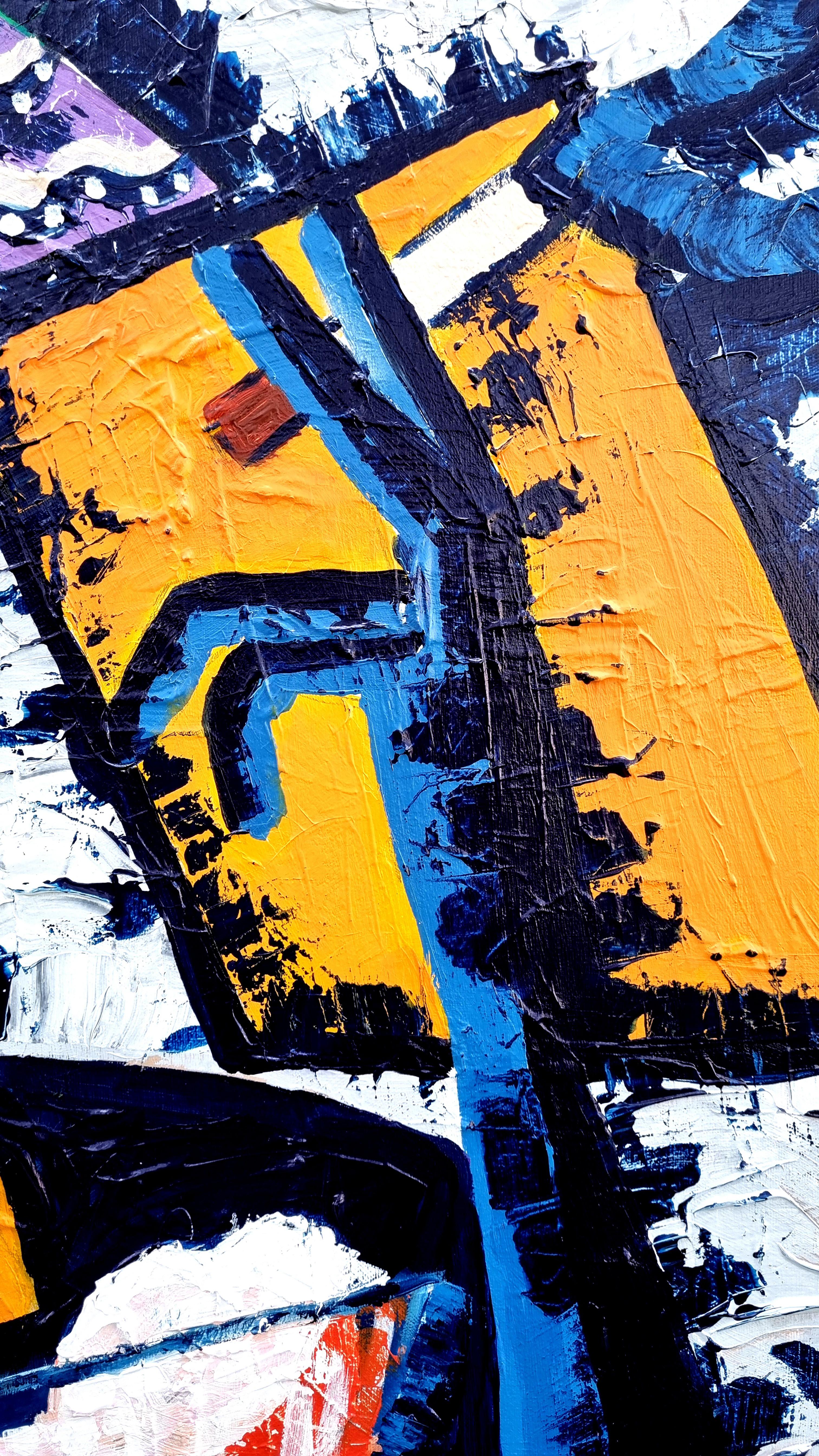 Ramon Poch    Vertical 111 mujer en azul   pittura acrilica in vendita 6