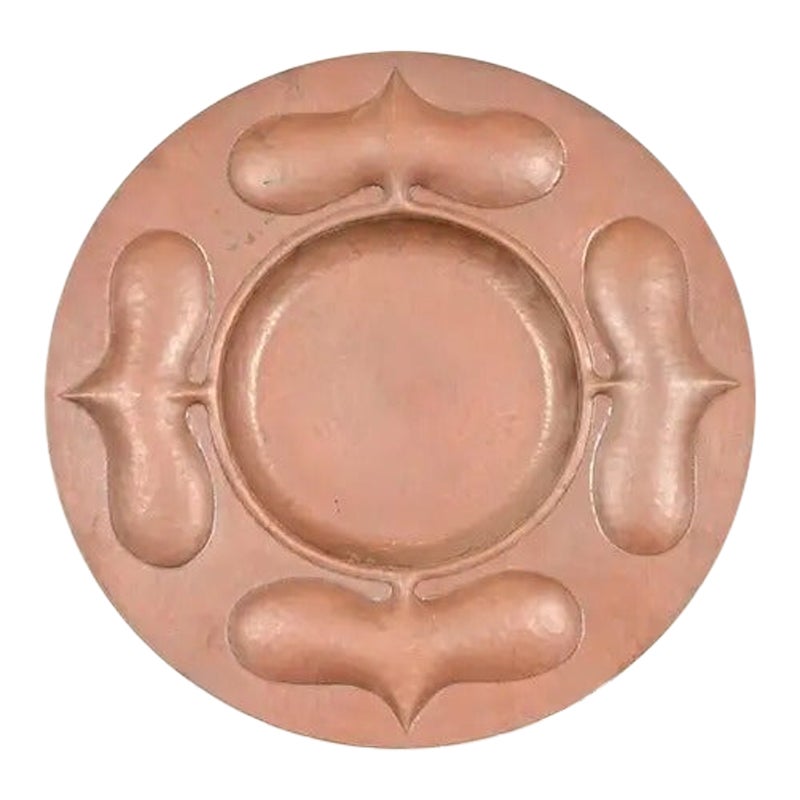 Ramon Ramirez Arts & Crafts Hammered Copper Charger Plate or Tray