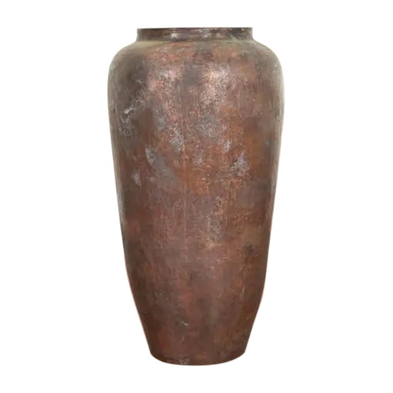 Ramon Ramirez Arts & Crafts Hammered Copper Vase For Sale
