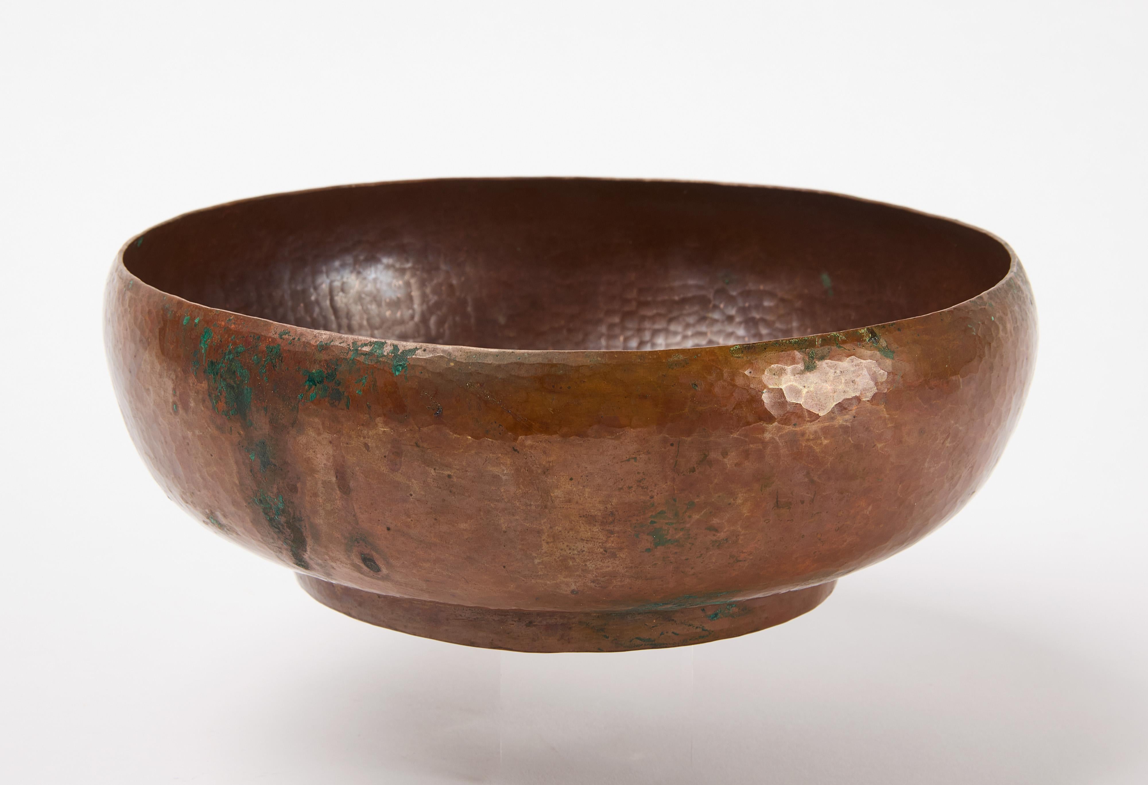 Ramon Ramirez - hammered copper bowl. Circa 1960.

H 3-1/2