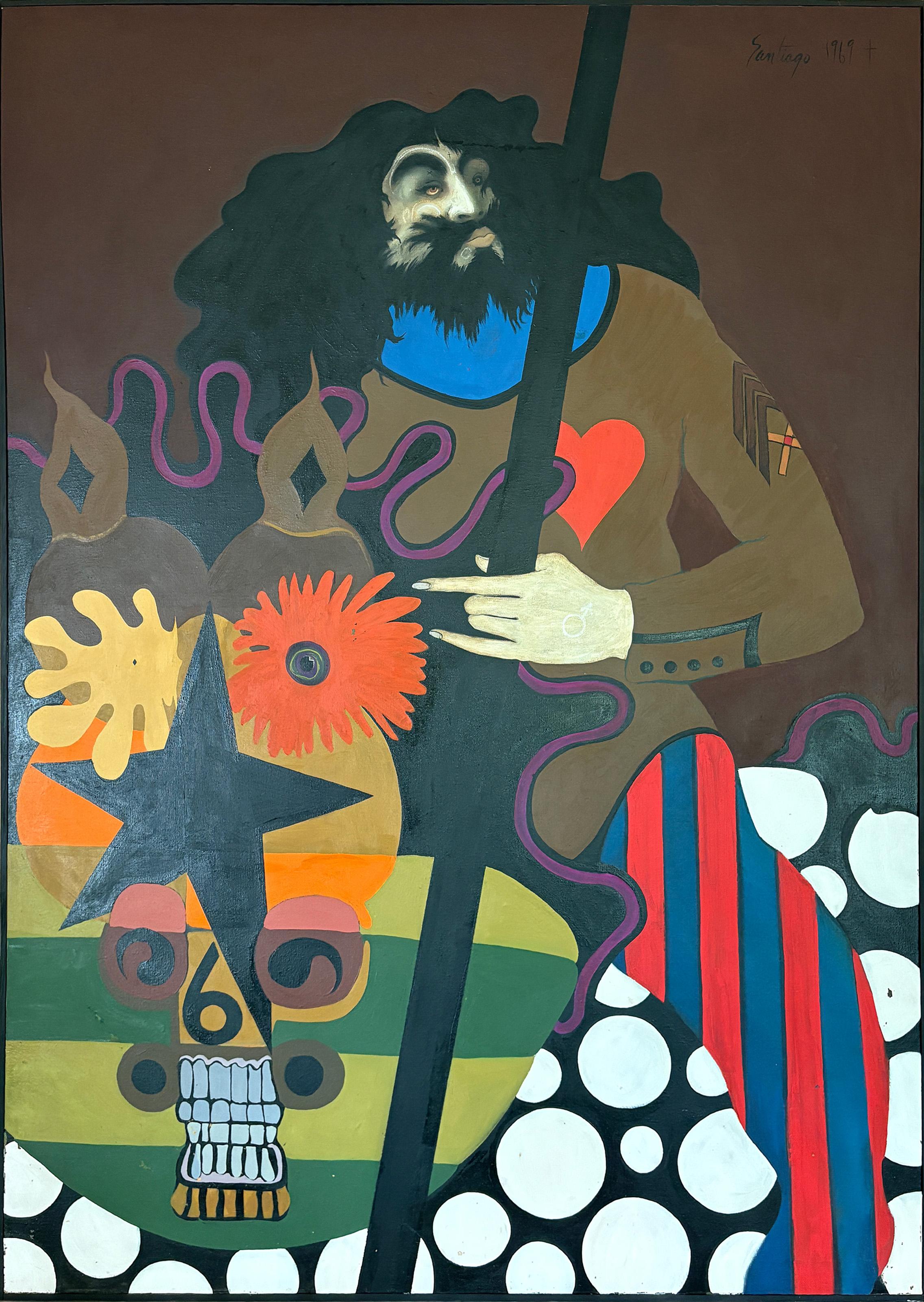 Don Quijote, Surrealistisches Ölgemälde von Ramon Santiago