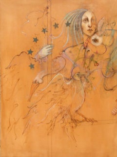 Past, Present and Future, Painting Triptych by Ramon Santiago