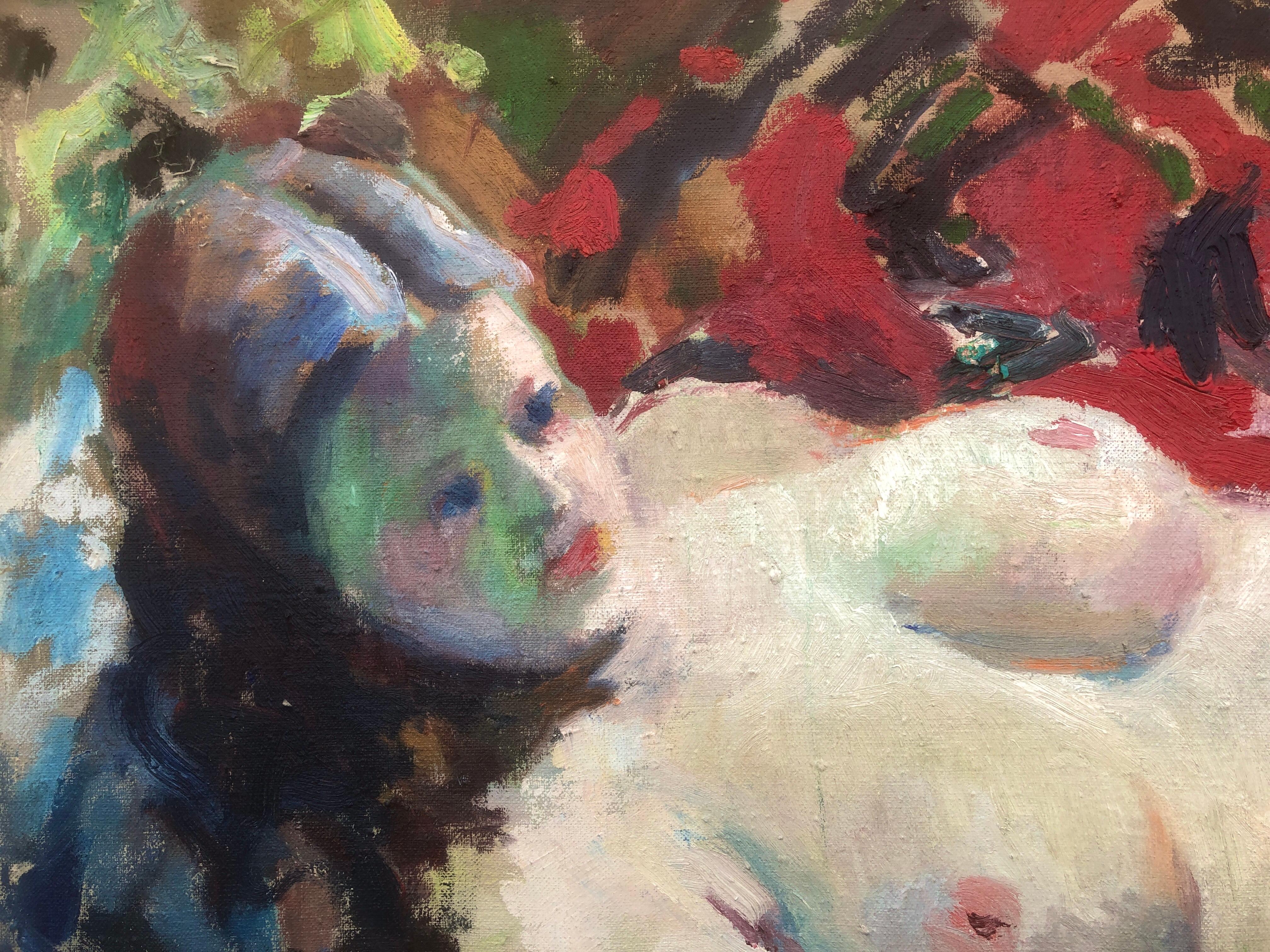 Nude woman oil on canvas painting For Sale 3