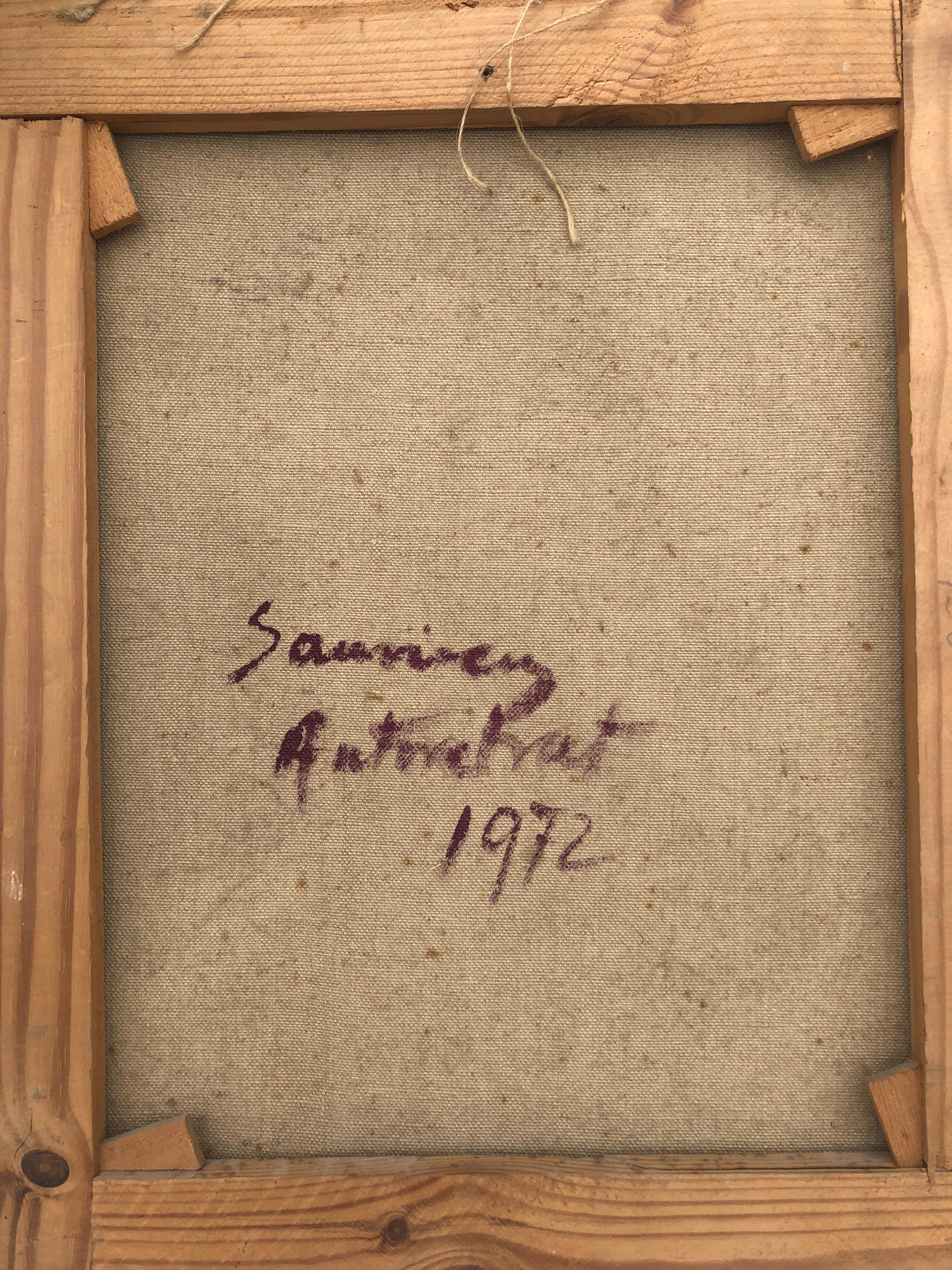 Ramon sanvisens autorretrato pintura al óleo sobre lienzo en venta 3