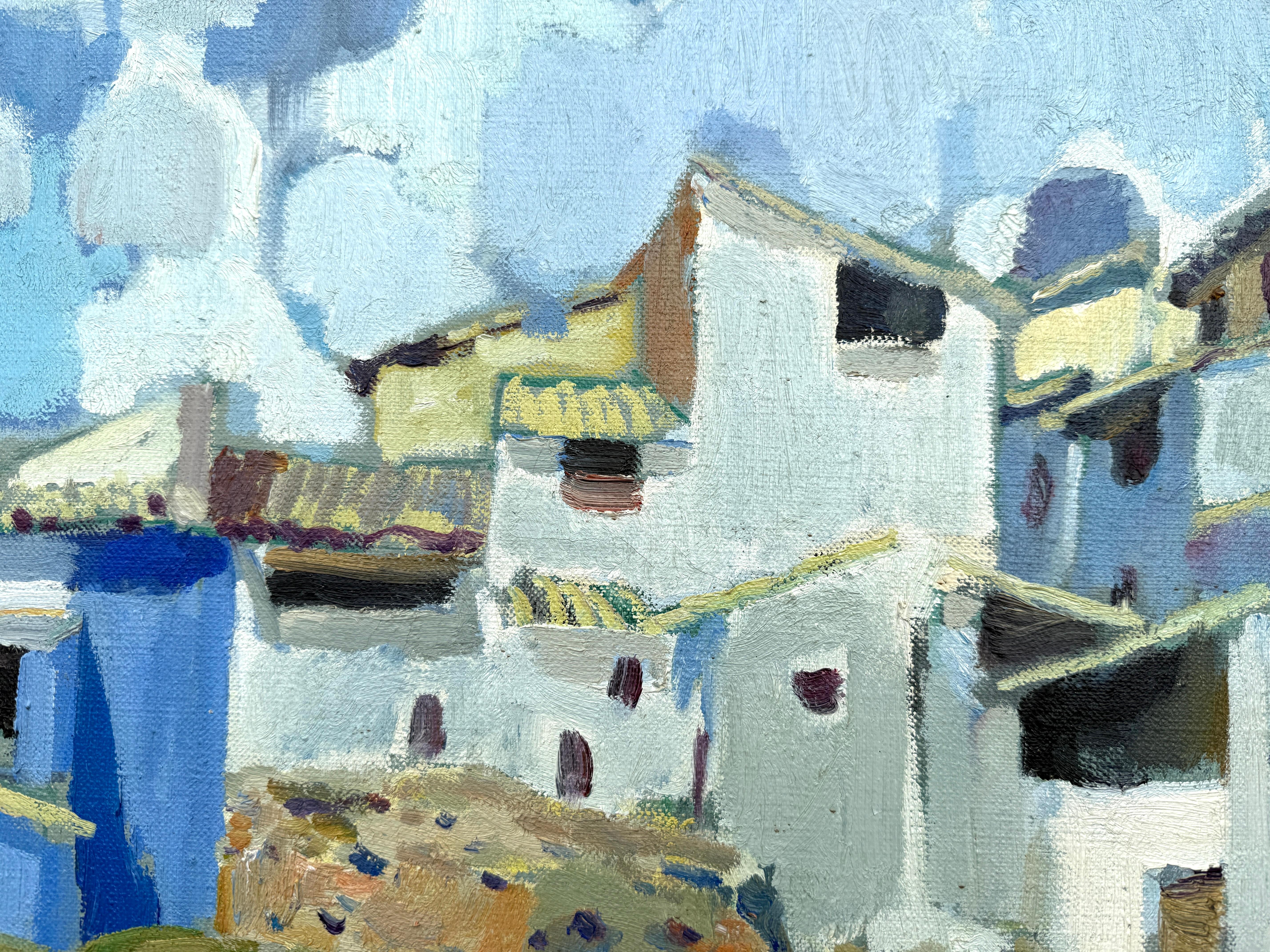 Titel: Canyelles
Künstler: Ramon Sanvisens i Marfull (Barcelona, 1917 - 1987)
Technik: Öl auf Leinwand
Abmessungen: 60 × 73 cm - (23,6 × 28,7 Zoll)
Unterlage / Aufhängung: Leinwand auf Keilrahmen; ungerahmt
Unterschrift: Signiert unten rechts: