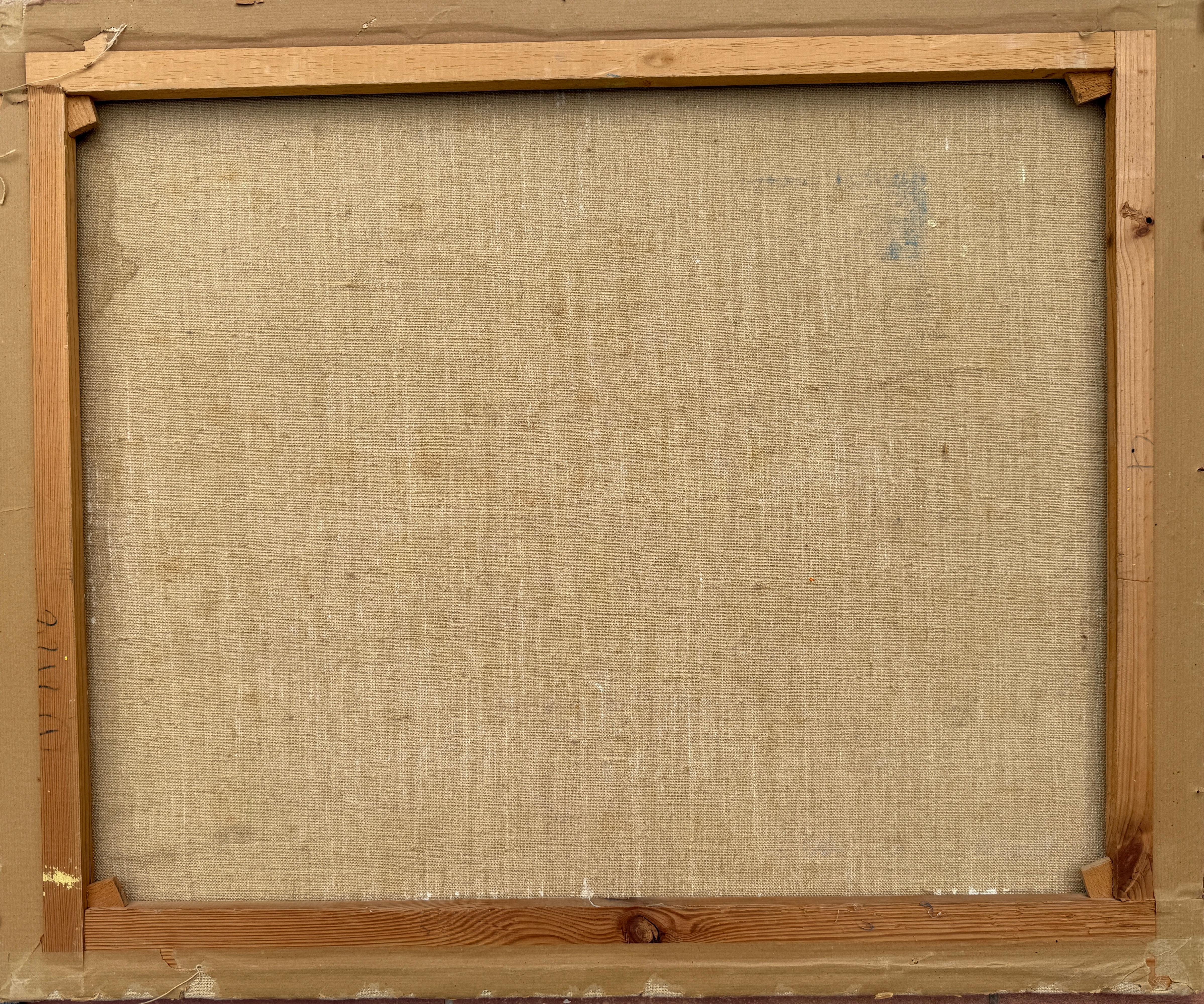 Spanische Stadt Öl auf Leinwand Gemälde Spanien mediterrane Landschaft im Angebot 3