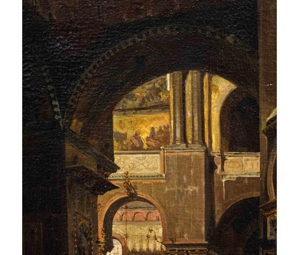 Di Ramon Tusquets Maignon, Interno della basilica di San Marco - Painting di Ramon Tusquets Maignon 