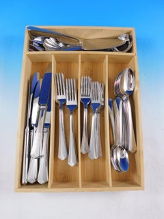 Ramona by Yamazaki Stainless Steel Flatware Service for 8 Set 55 Pieces Vintage