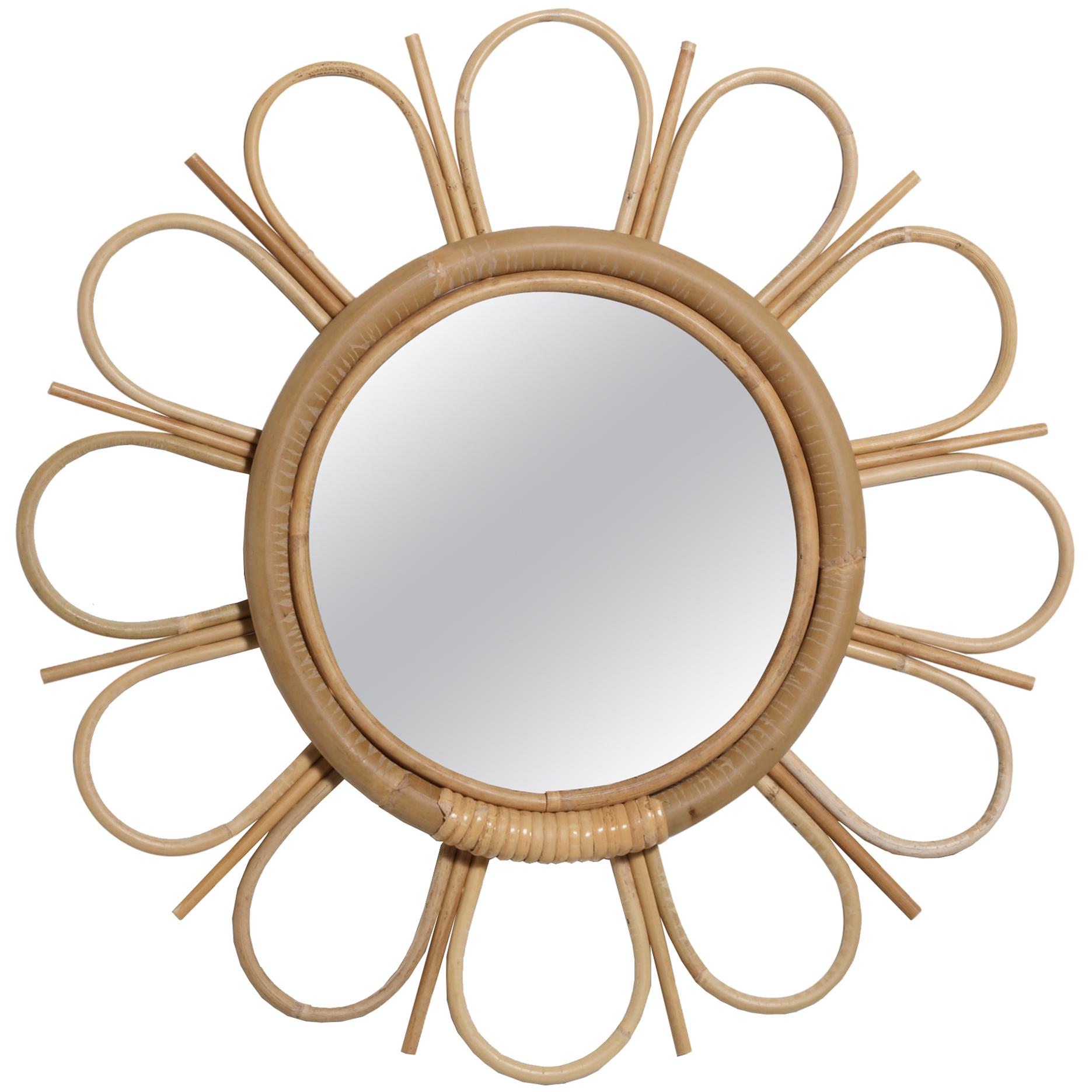 Ramona Mirror in Natural Glass by CuratedKravet