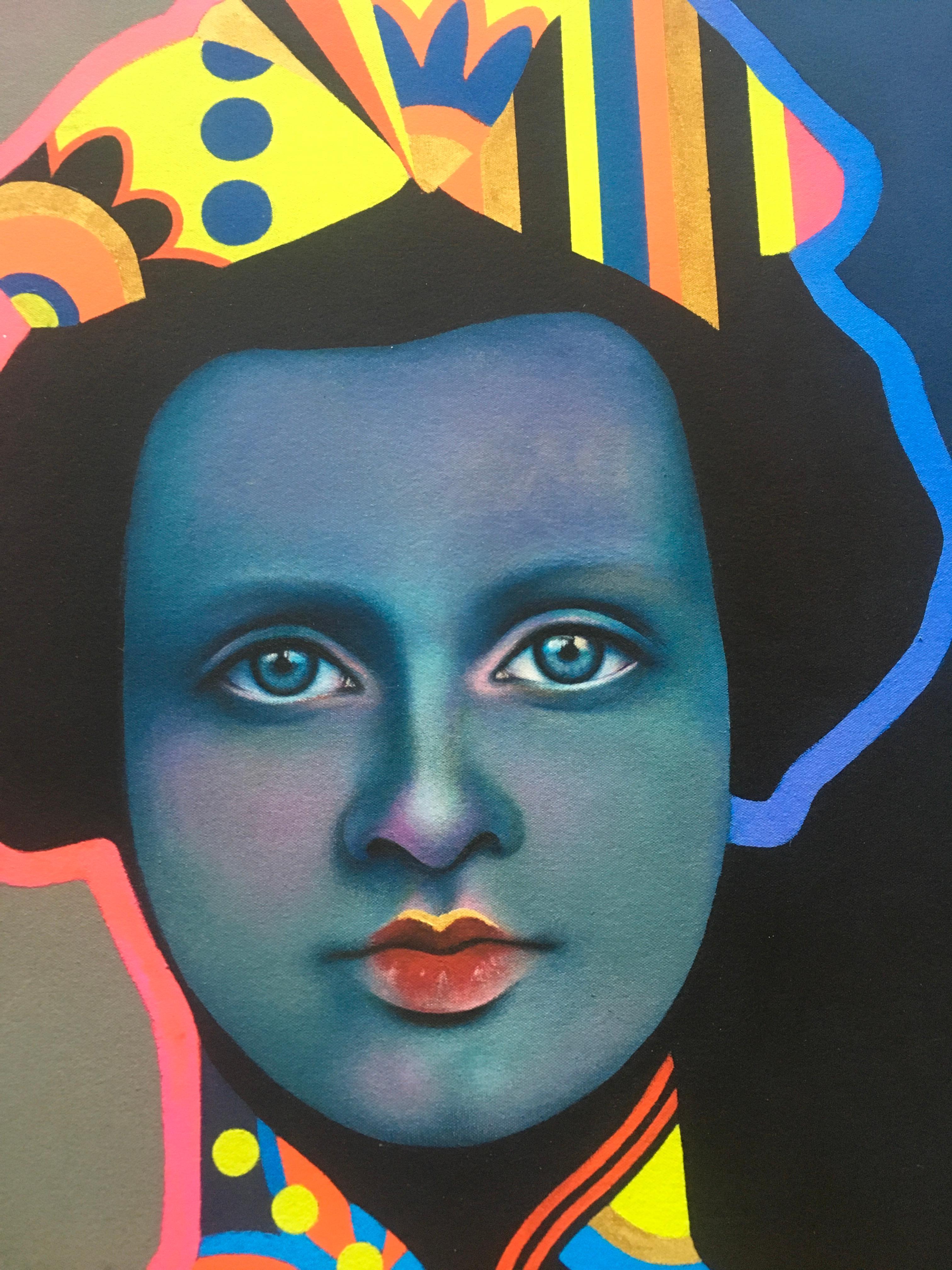 YOU ARE HERE, Giclée Print, Pop-Art, Small Limited Edition, Signed by the Artist - Black Figurative Print by Ramona Nordal