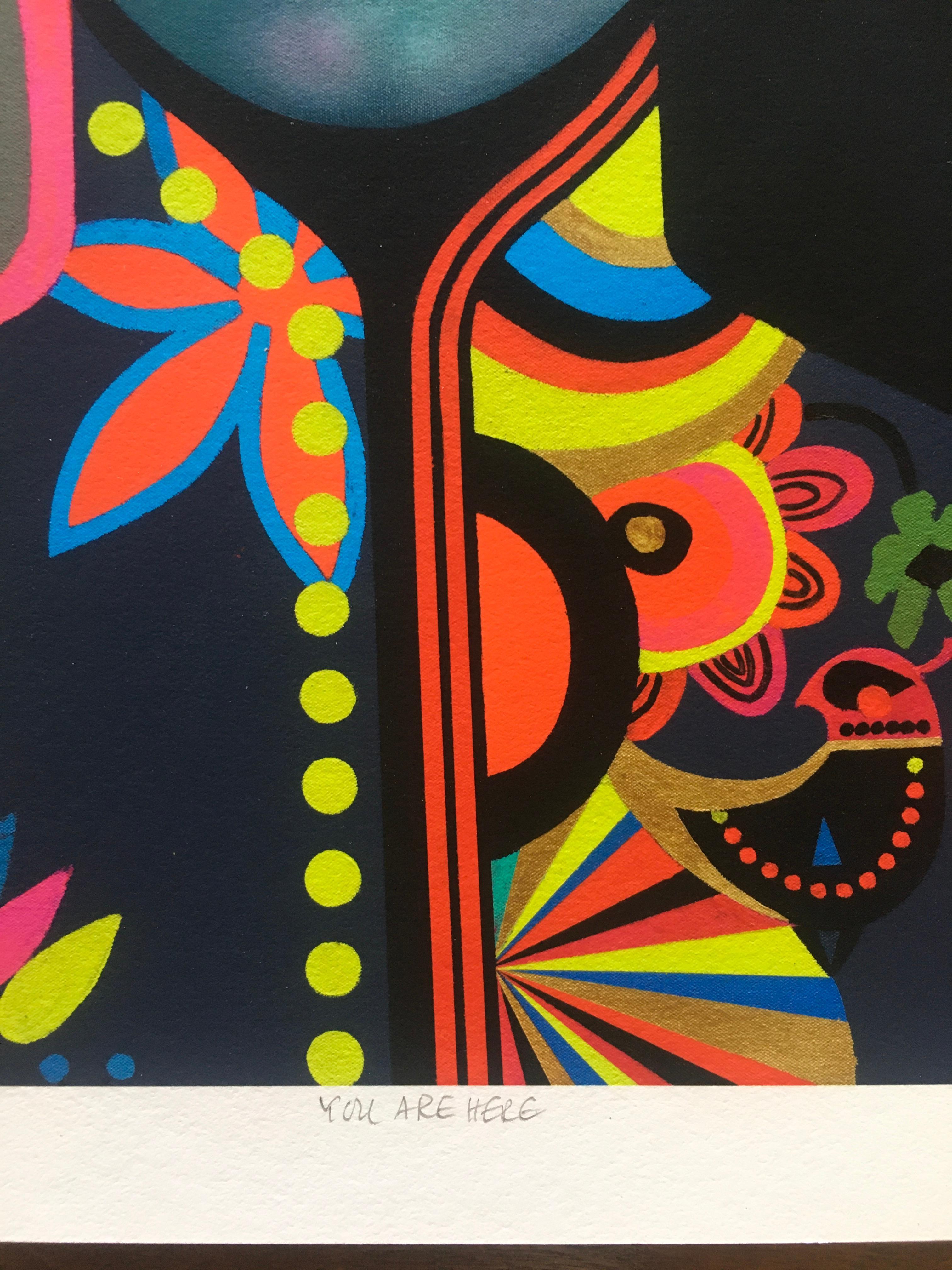 YOU ARE HERE, Giclée Print, Pop-Art, Small Limited Edition, Signed by the Artist For Sale 3