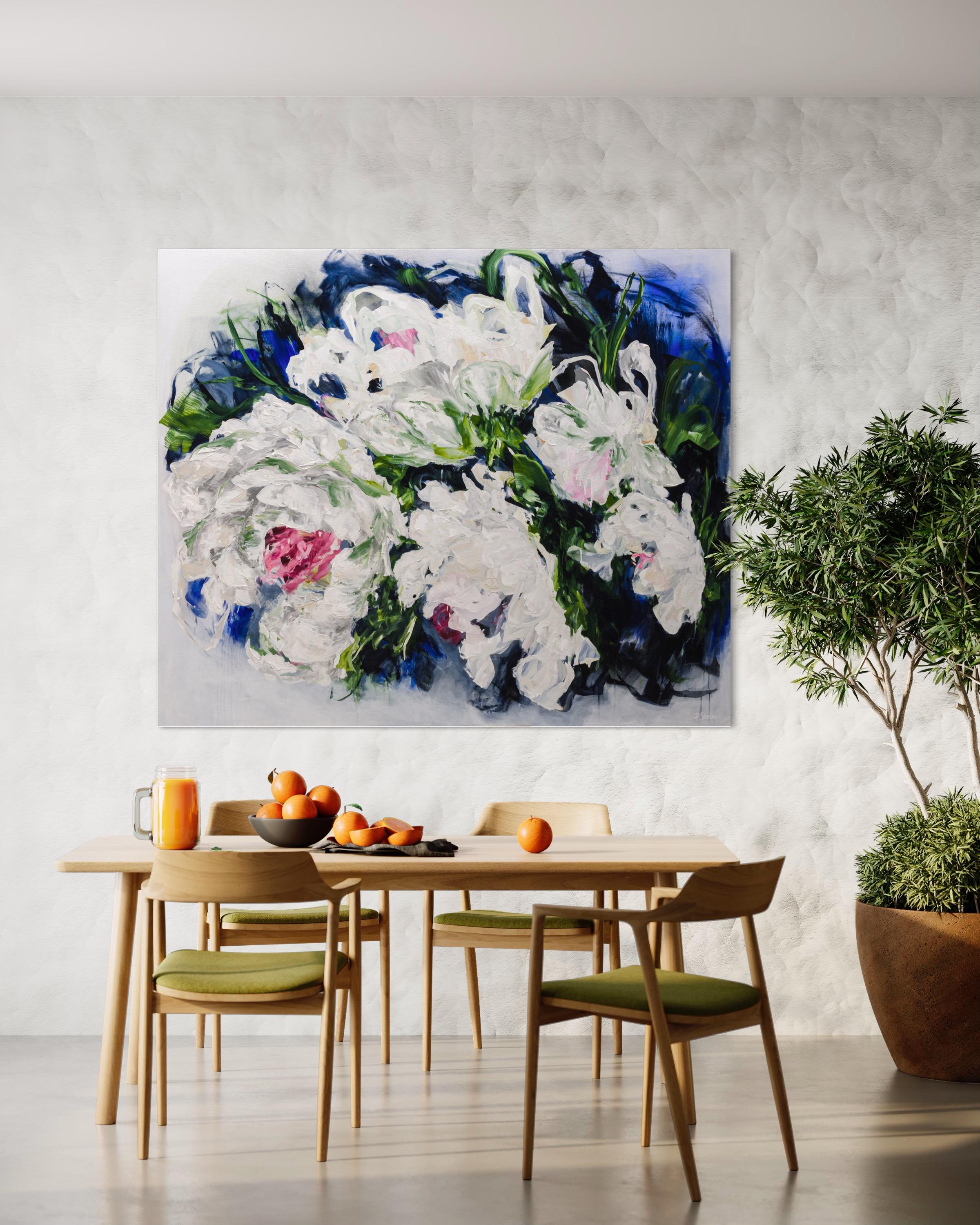 Break into Blossom 1 - Abstract Painting by Ramona Stelzer