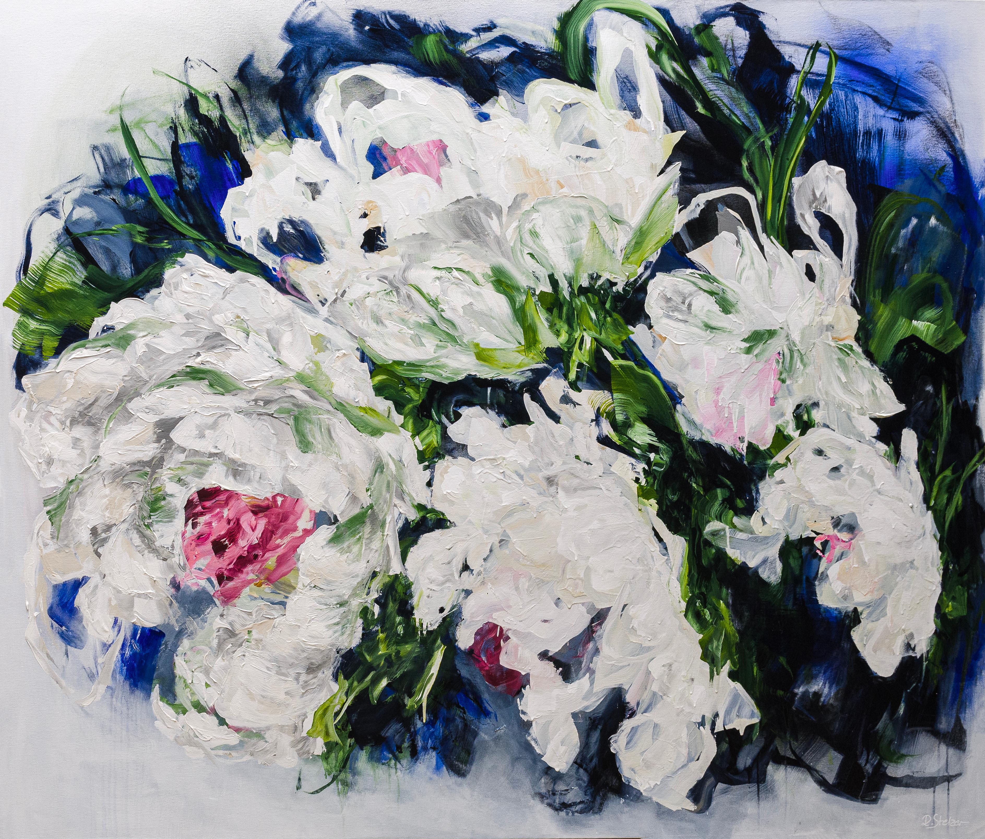 Ramona Stelzer Abstract Painting - Break into Blossom 1