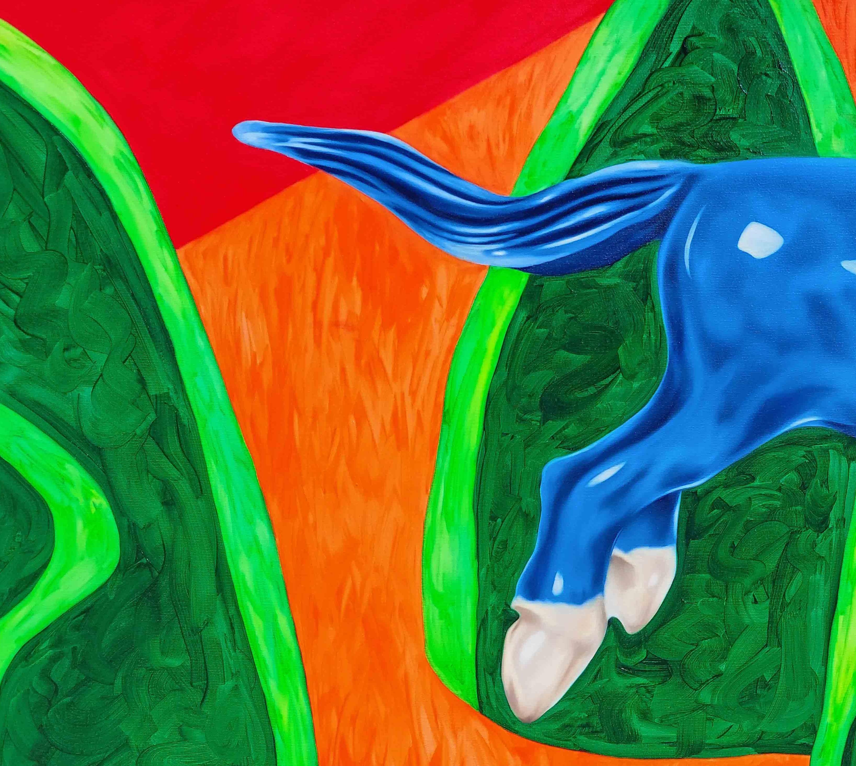 Cavalos e pitangas, Still Life Painting For Sale 1