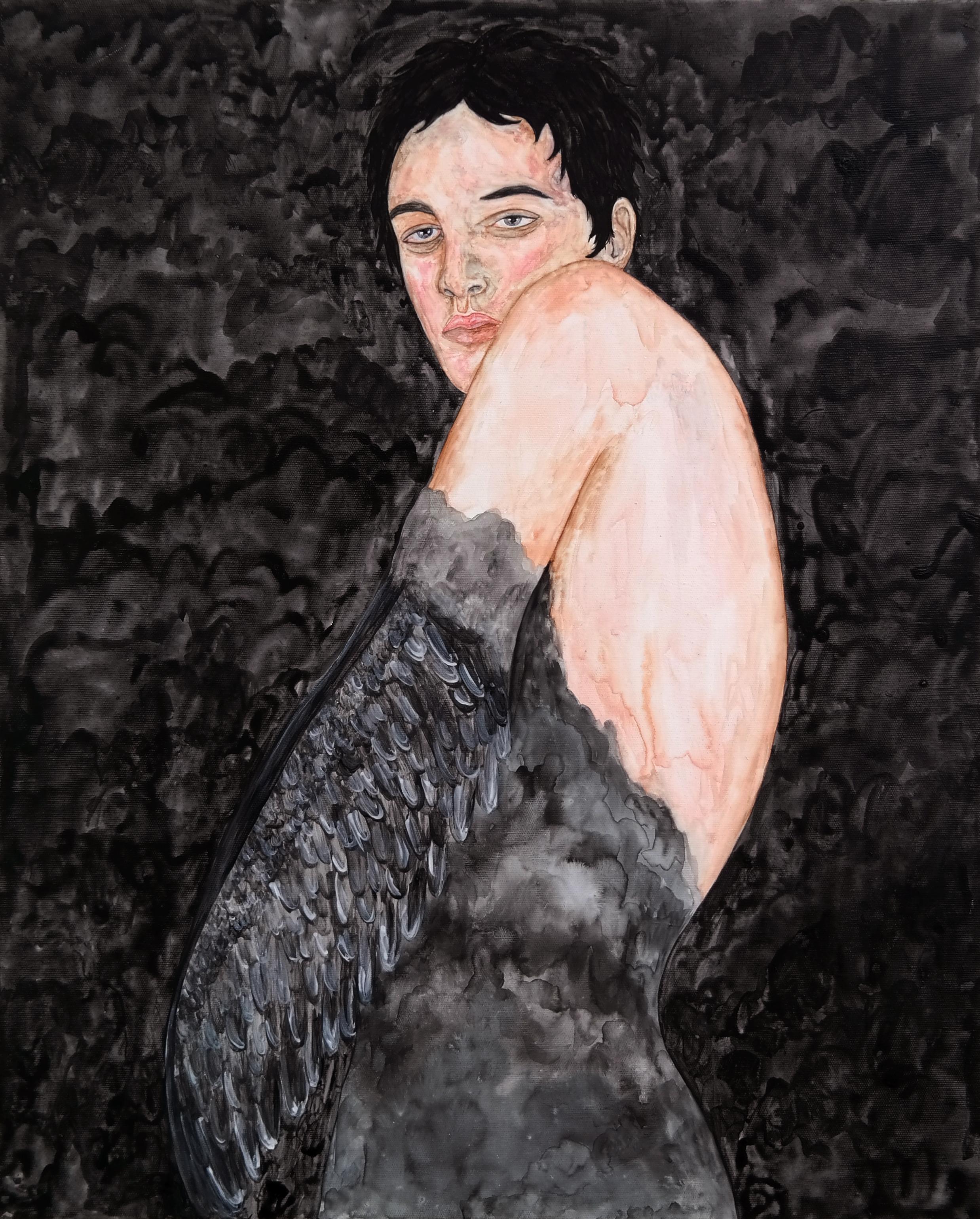 Dandy nel giardino delle rose nere &Terrificante notte della prima trasformazione - Painting Contemporaneo di Ramonn Vieitez de Lima