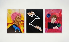 Set of 3 paintings, Figurative Painting