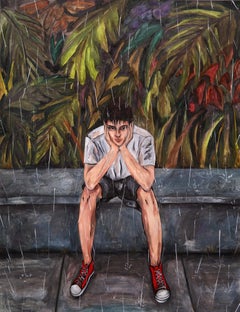 La pluie, peinture figurative