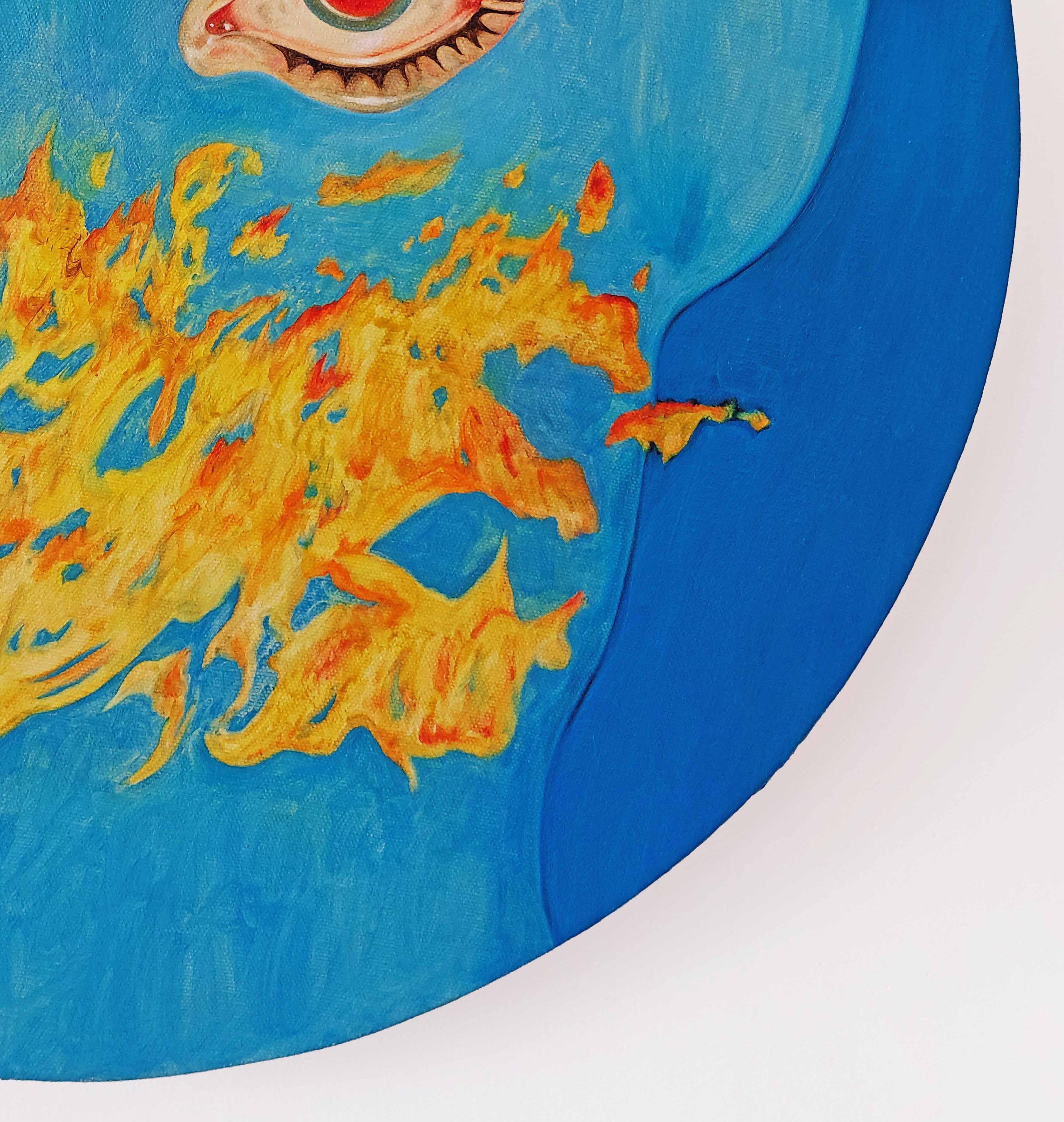 What a lovely way to burn, Figurative Painting For Sale 1