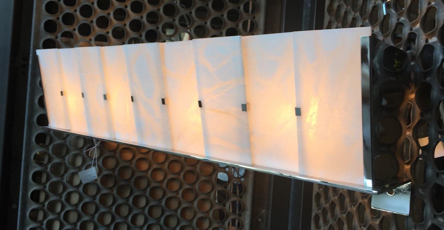 'Ramp' Alabaster Wall Lamp in the Manner of Pierre Chareau en Nuevo estado para la venta en Glendale, CA