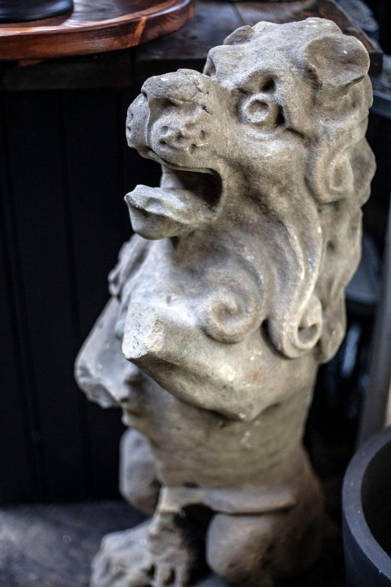 antique lion statue