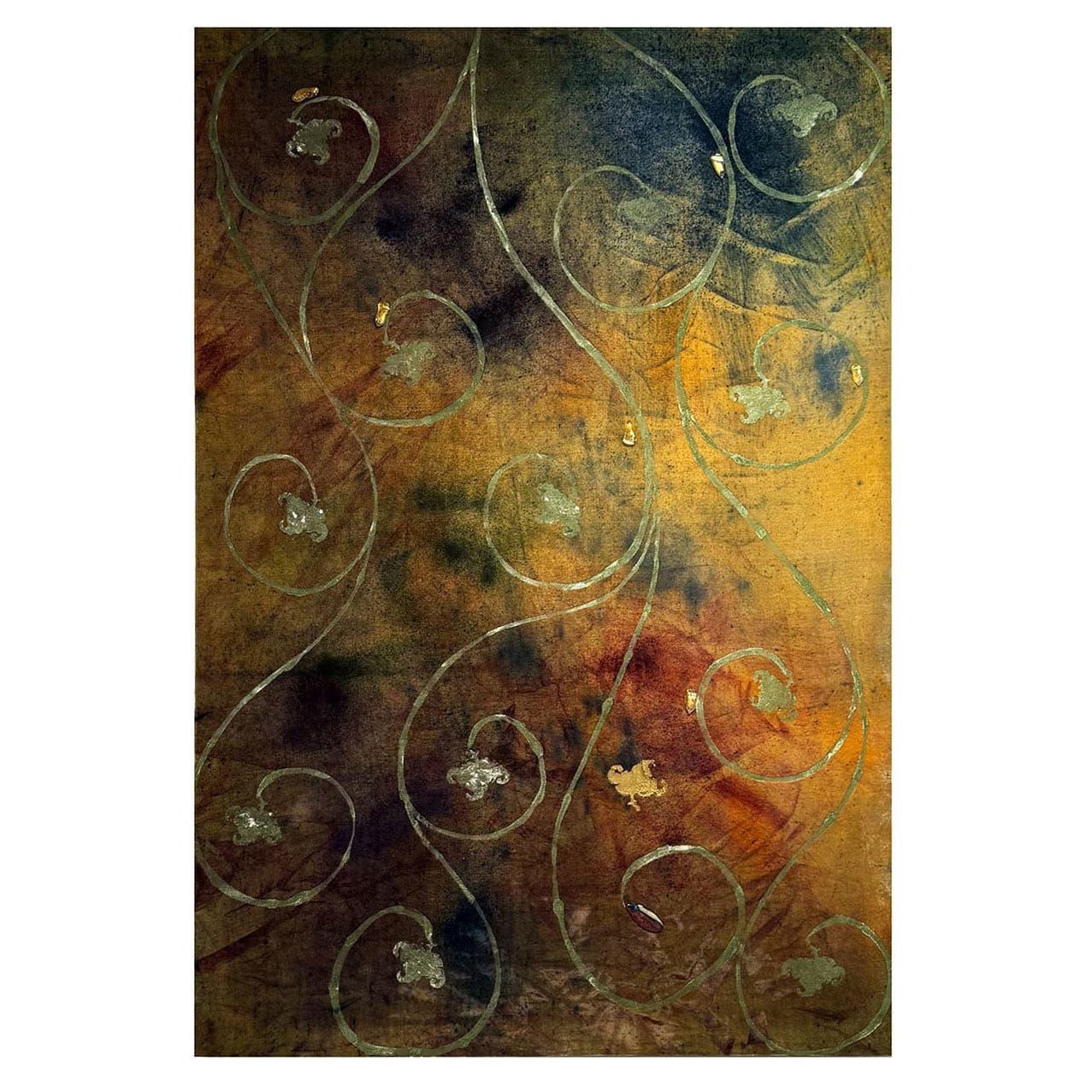Rampicante Velvet Silk Hand-Painted Tapestry