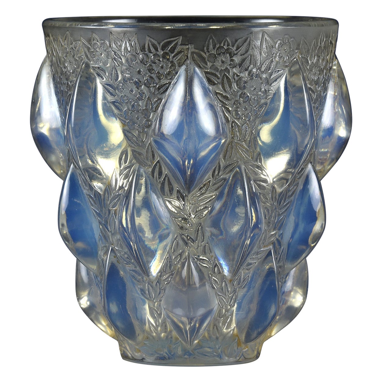 Vaso Art Deco "Rampillon" di René Lalique, 1930 circa