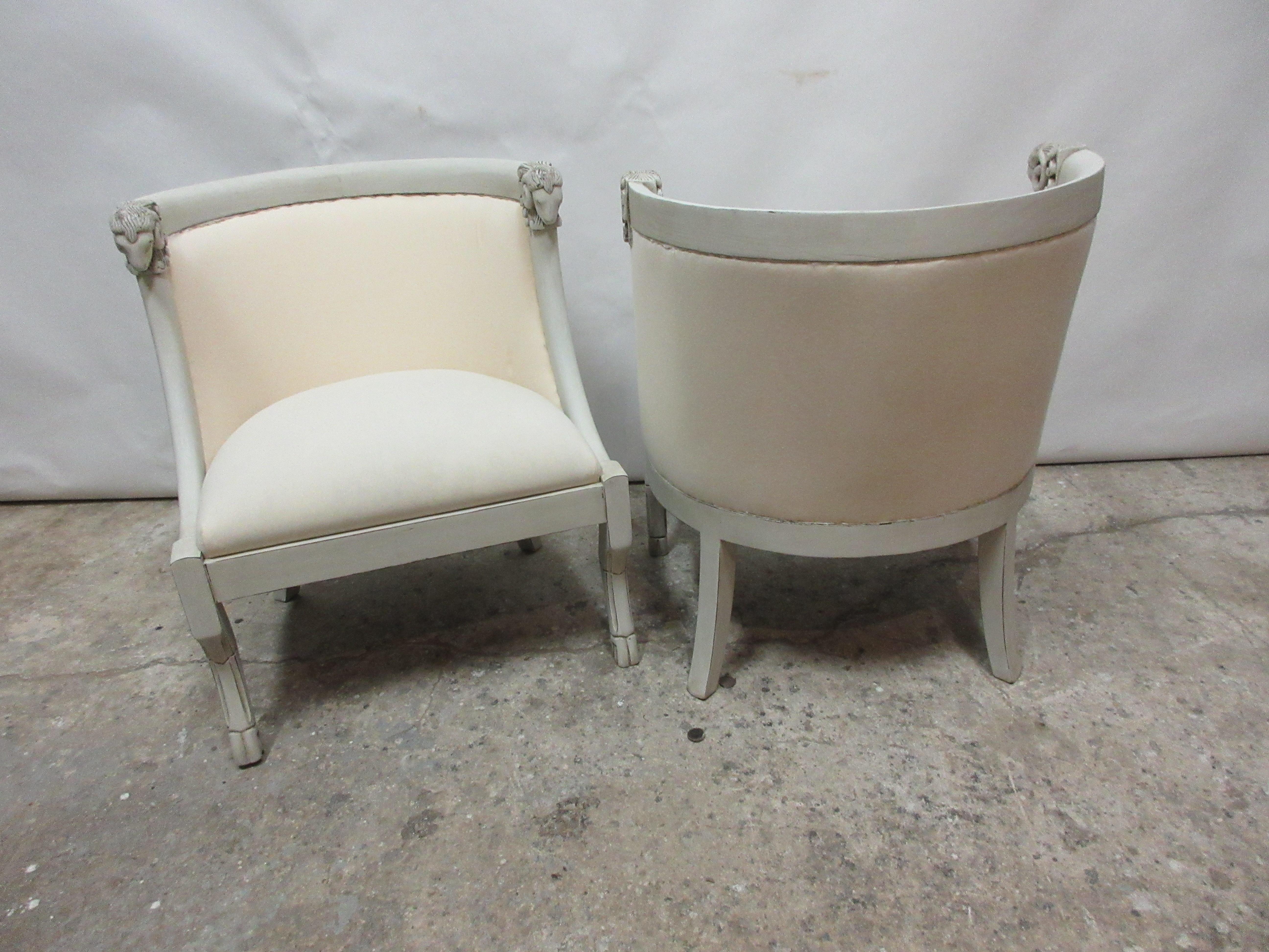 Early 20th Century Rams Head Berger Chairs