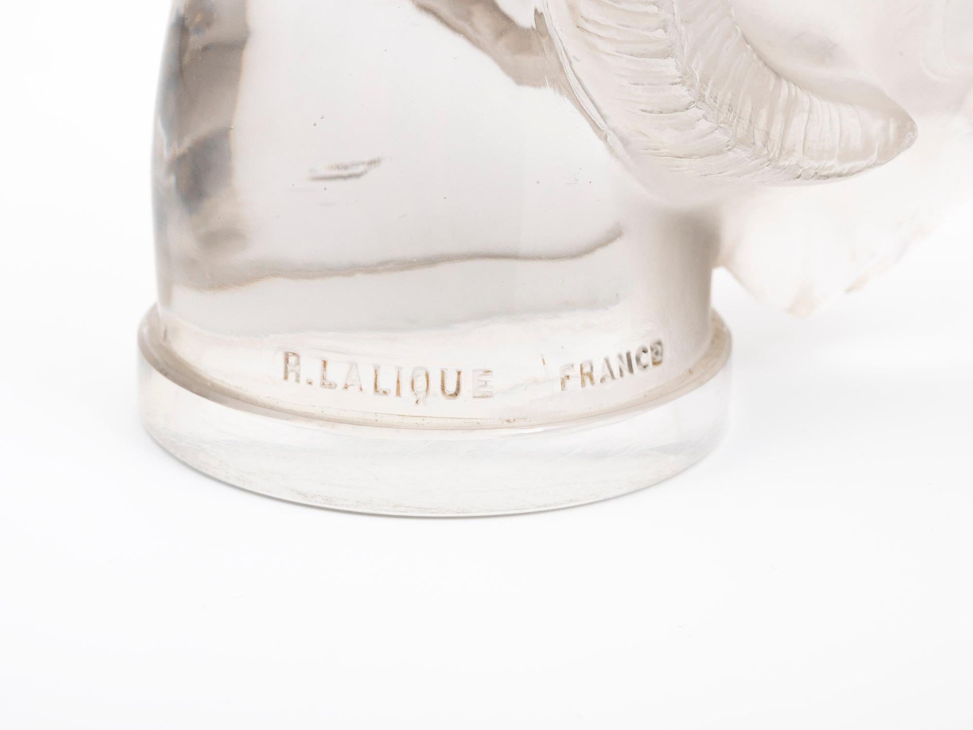 20th Century Art Deco Rene Lalique Rams Head Car Mascot 