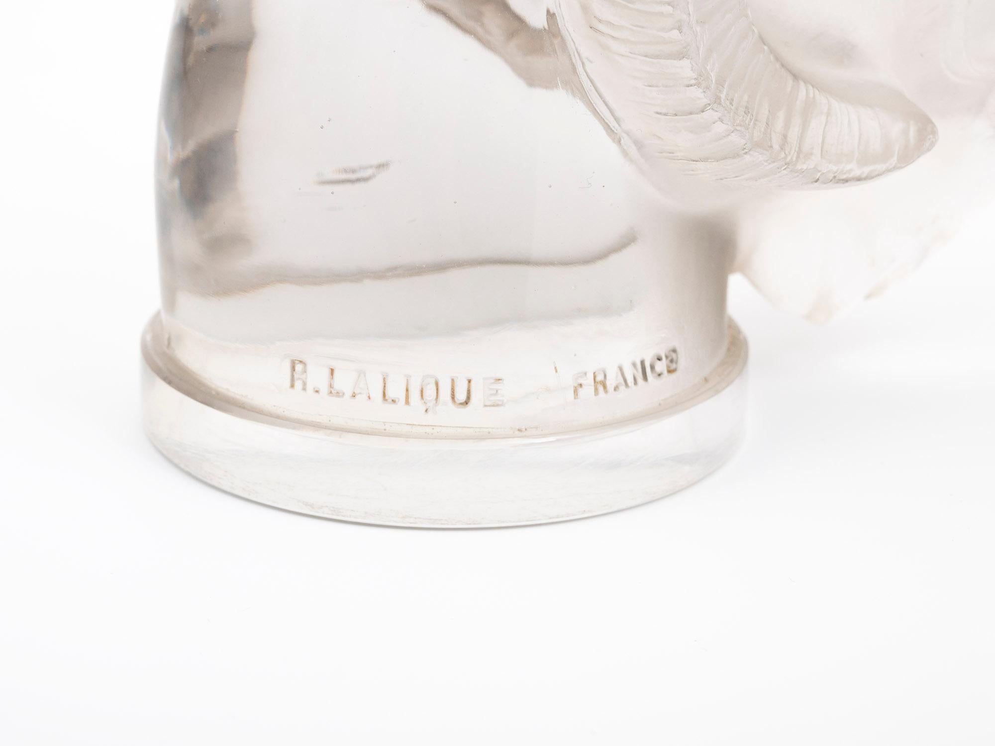 20th Century Art Deco Rene Lalique Rams Head Car Mascot