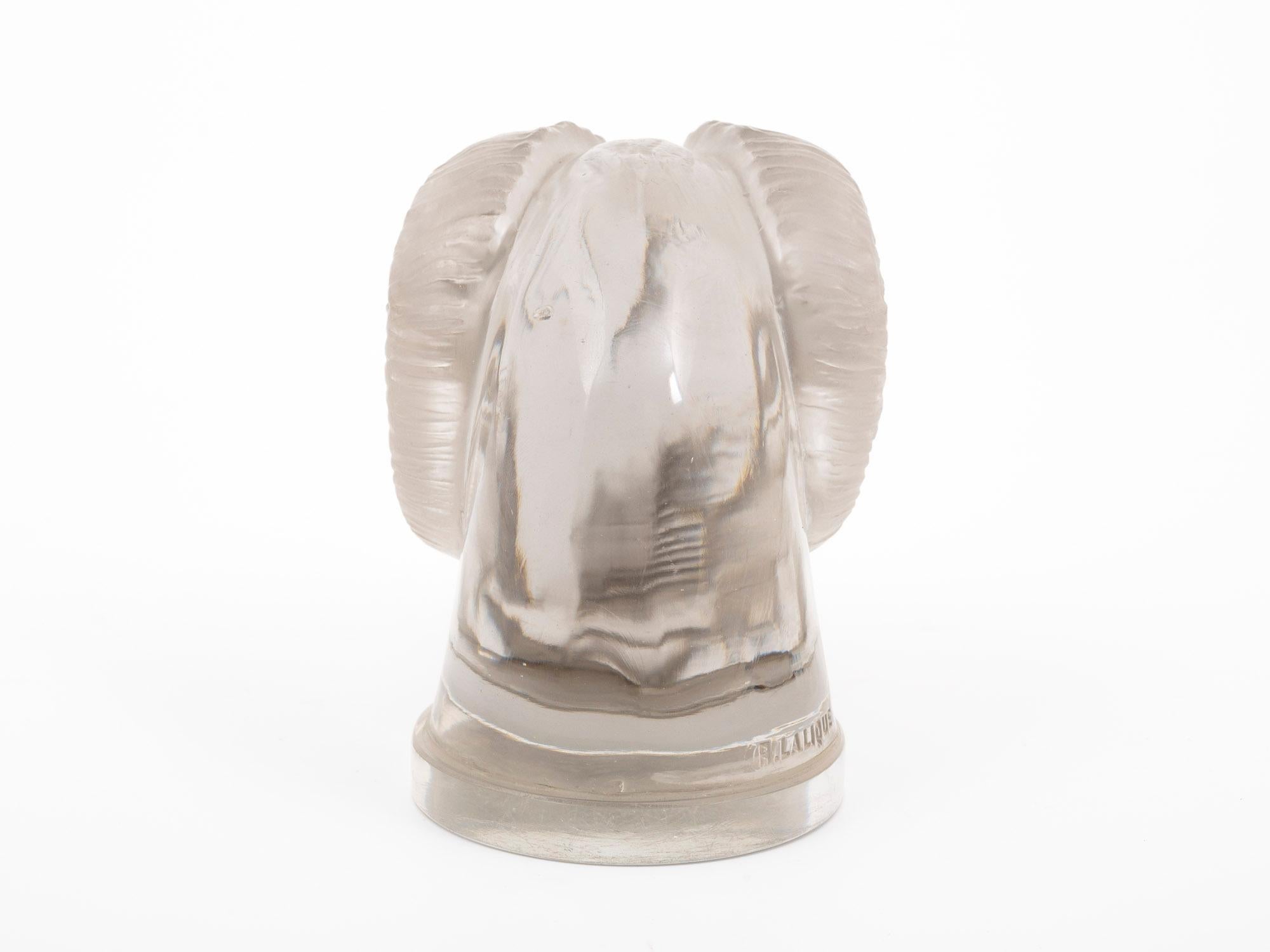Art Deco Rene Lalique Rams Head Car Mascot  1