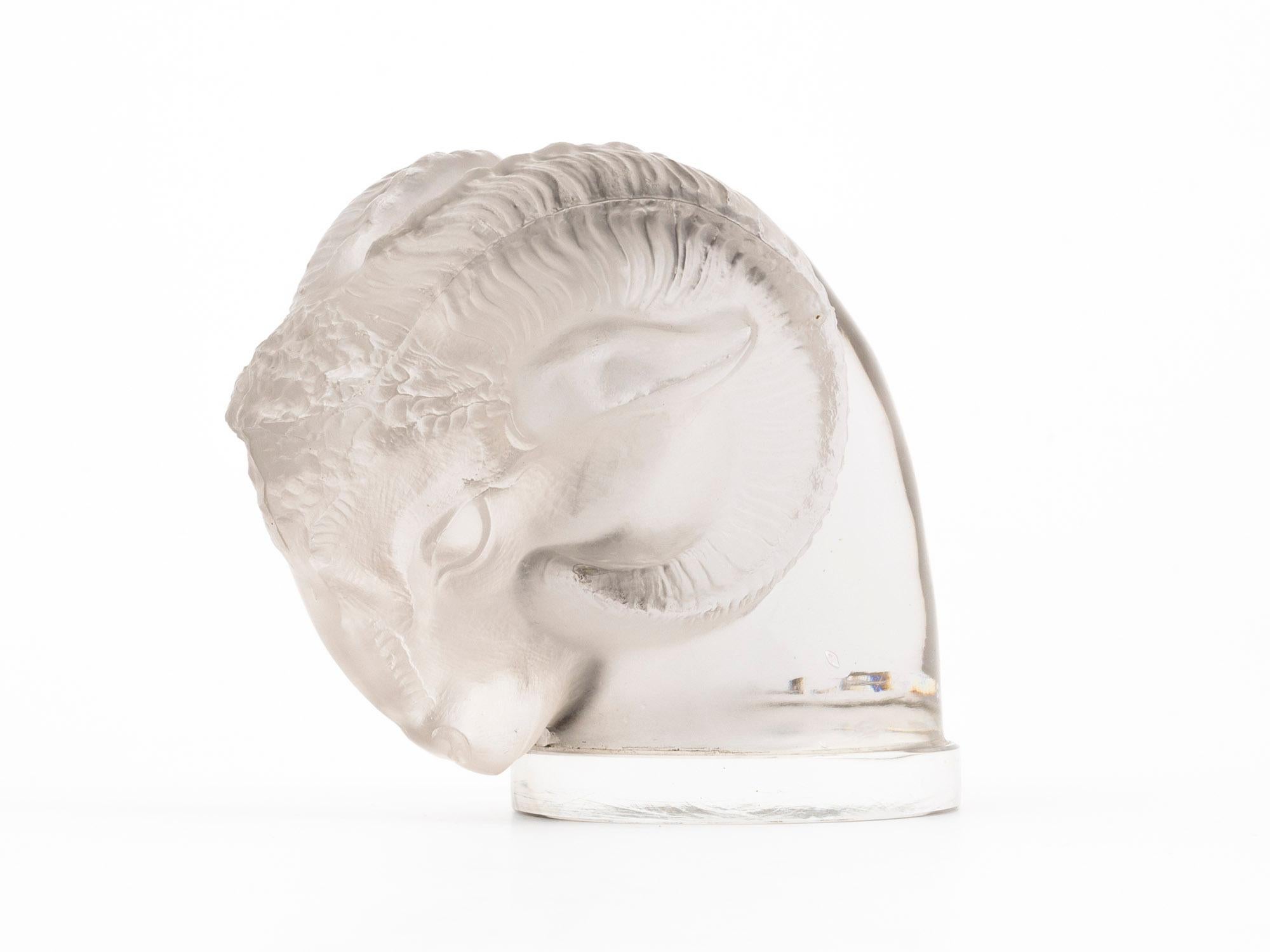 Art Deco Rene Lalique Rams Head Car Mascot  2