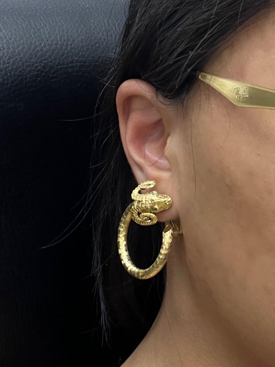 Ram's Head Gold Ear Clips For Sale 1