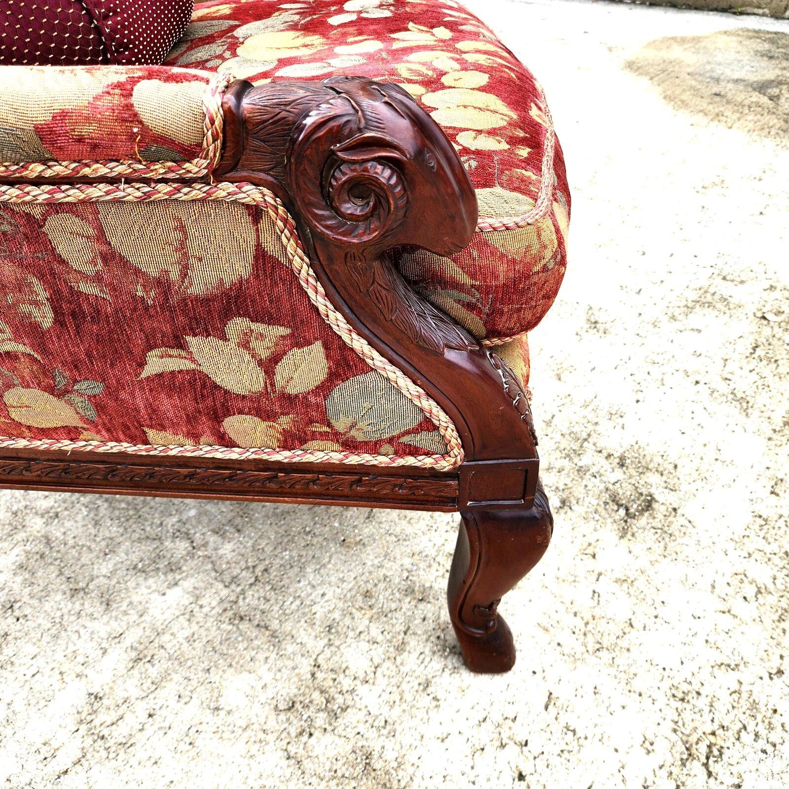 Rams Head Library Reading Lounge Chair by Key City Furniture In condizioni buone in vendita a Lake Worth, FL