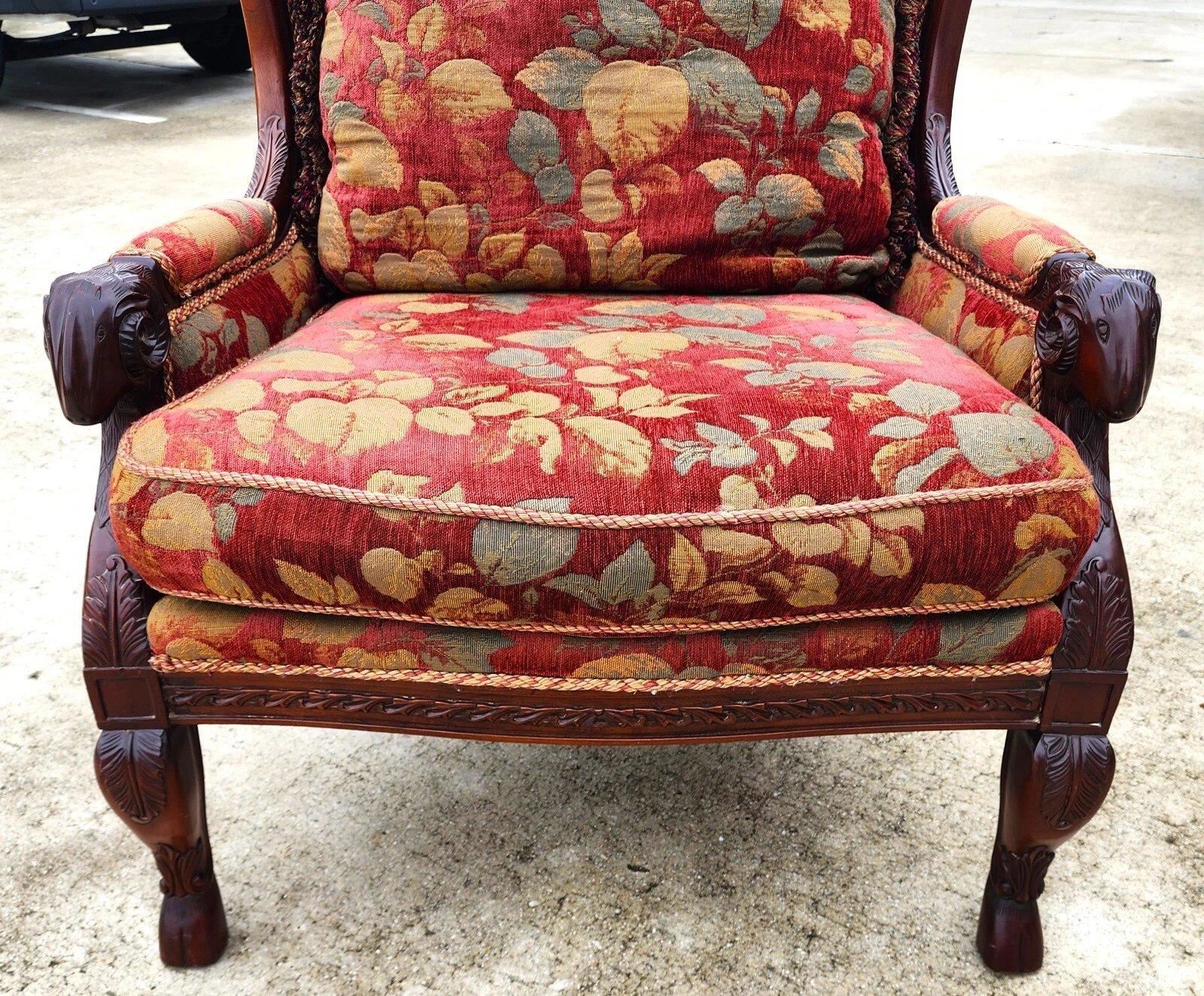 Rams Head Library Reading Lounge Chair by Key City Furniture in vendita 2