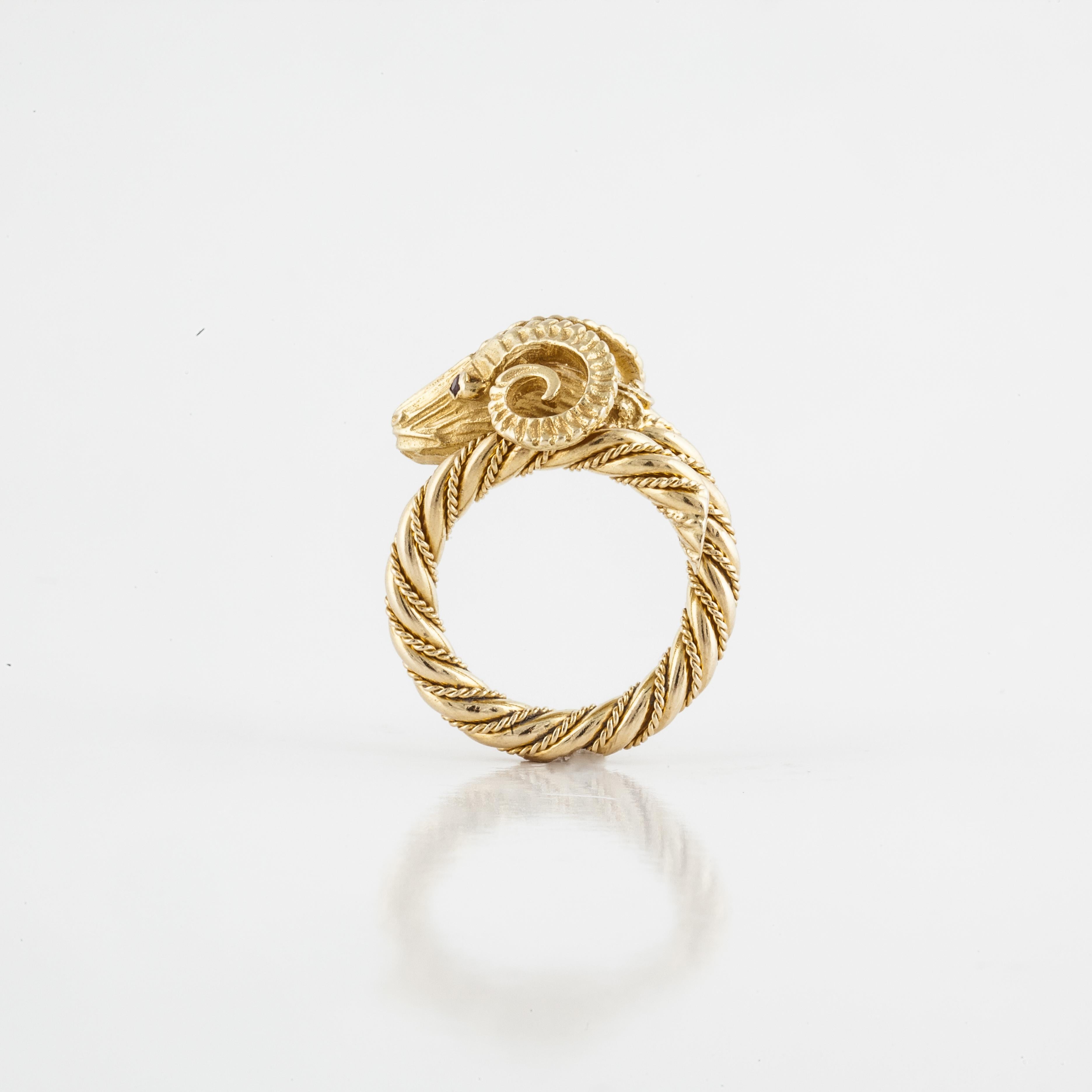 gold ram ring