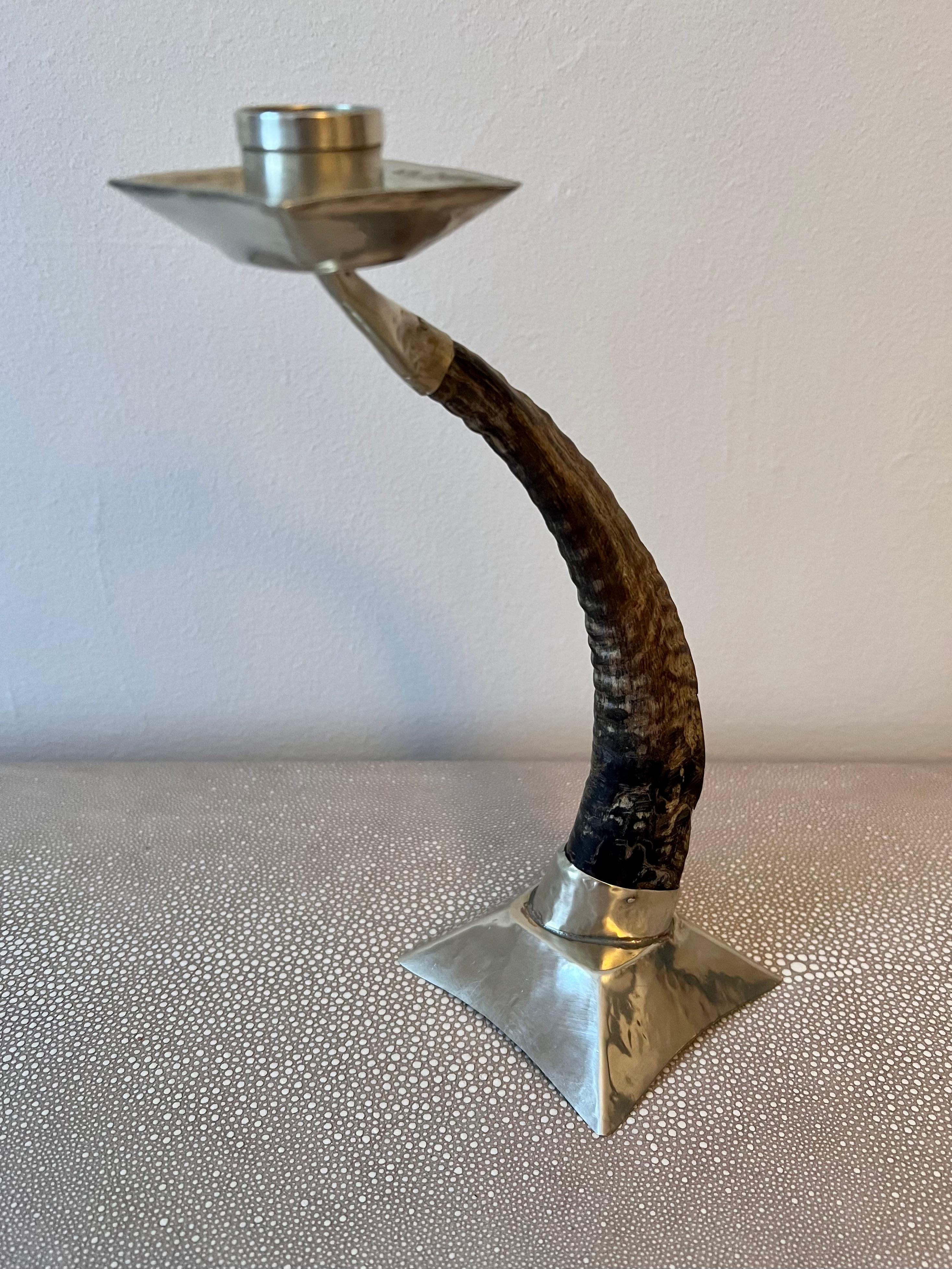 horn candle holder