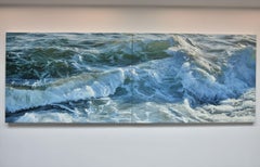 Pushing Back by Ramsay Gibb. Oil painting. Seascape.