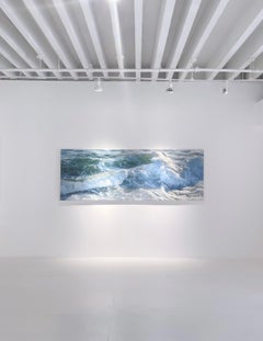Pushing Back by Ramsay Gibb. Oil painting. Seascape.