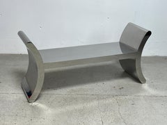 Ramses-Bank von Ron Seff aus poliertem Edelstahl