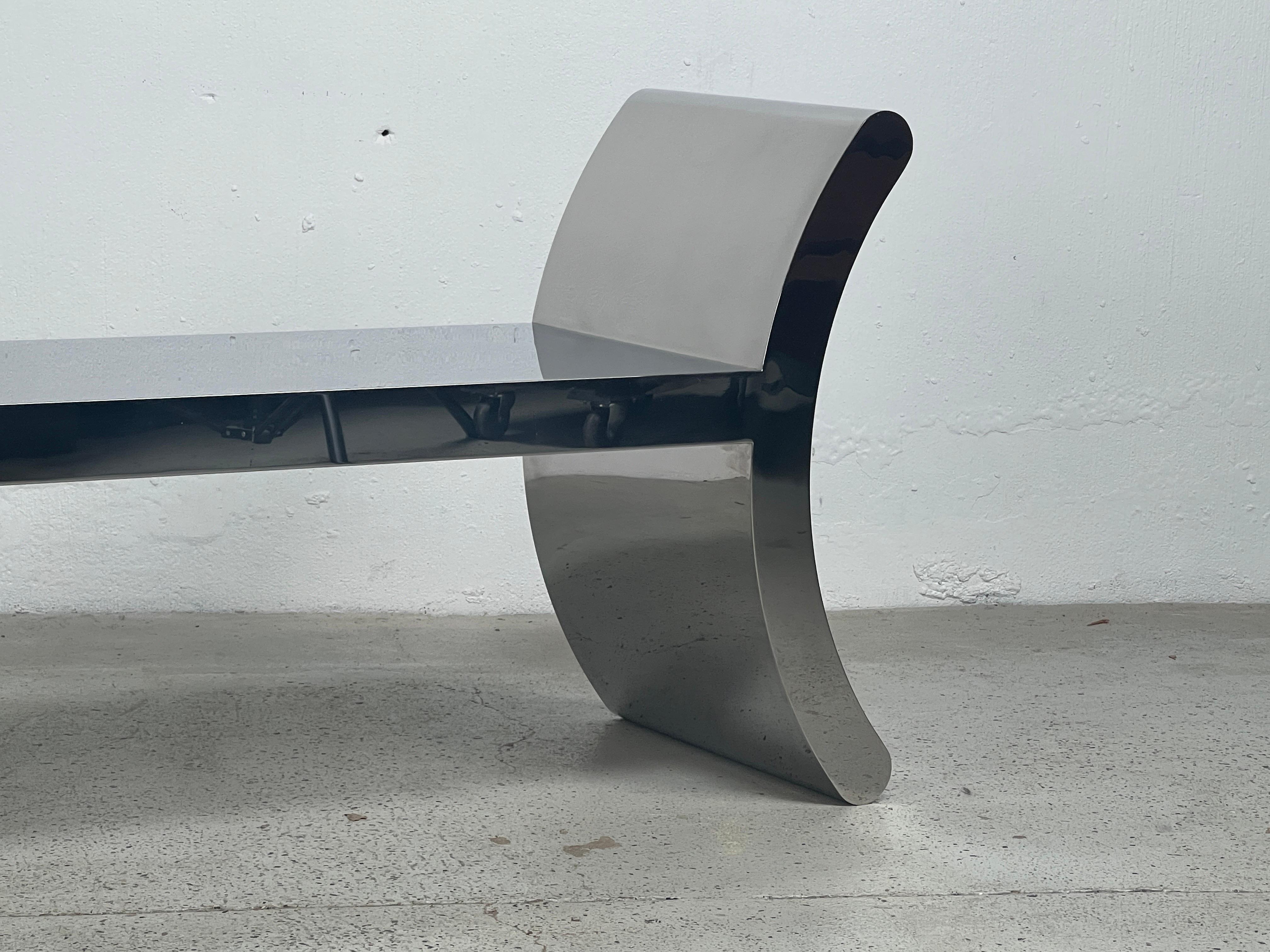 Late 20th Century Ramses Bench by Ron Seff in Polished Stainless Steel