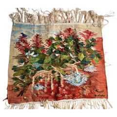 Ramses Wissa Wassef wall/ table wool tapestry , signed and label .