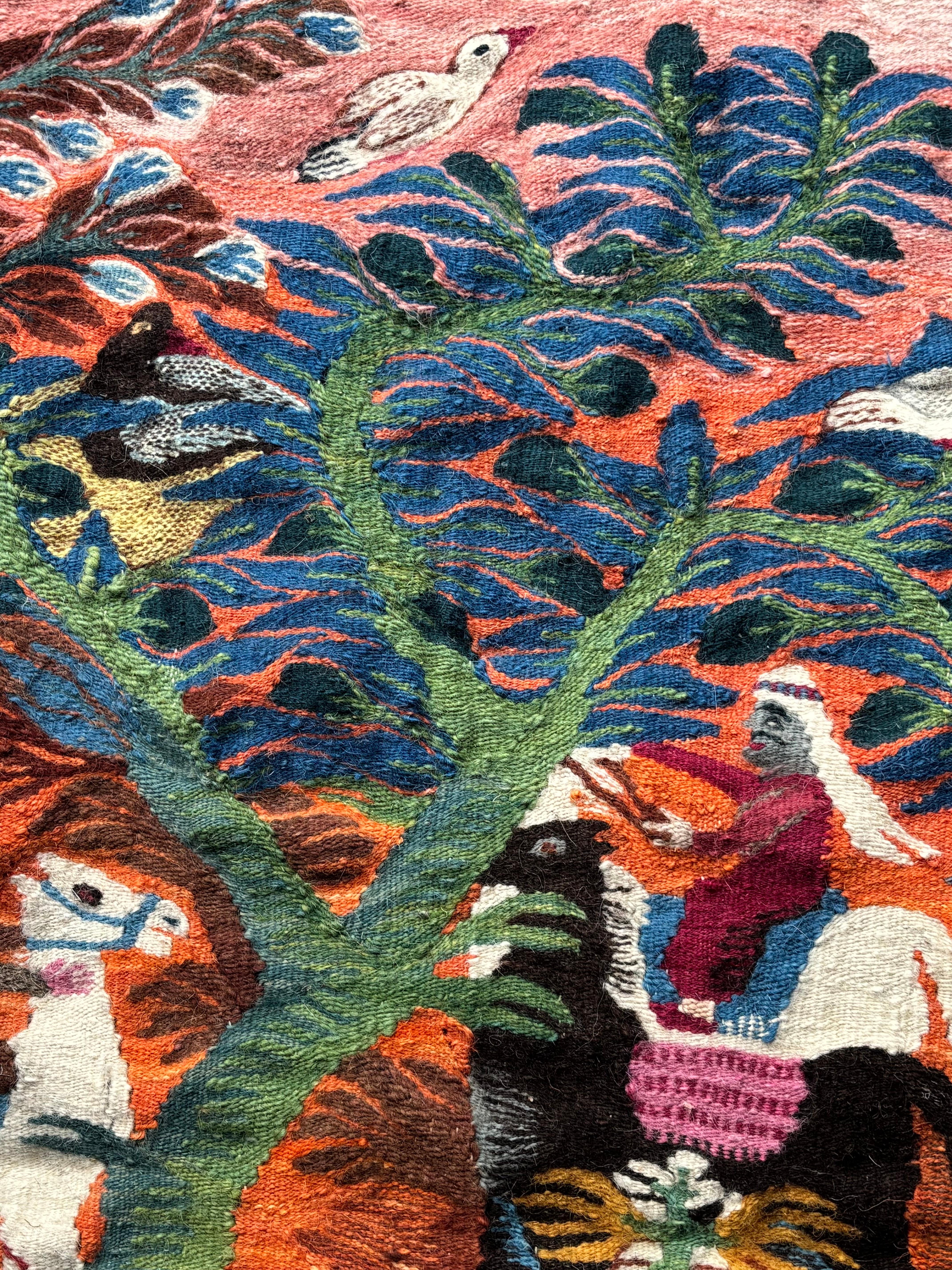 Ramses Wissa Wassef Wandteppich aus Wolle, signiert Label (Ägyptisch) im Angebot