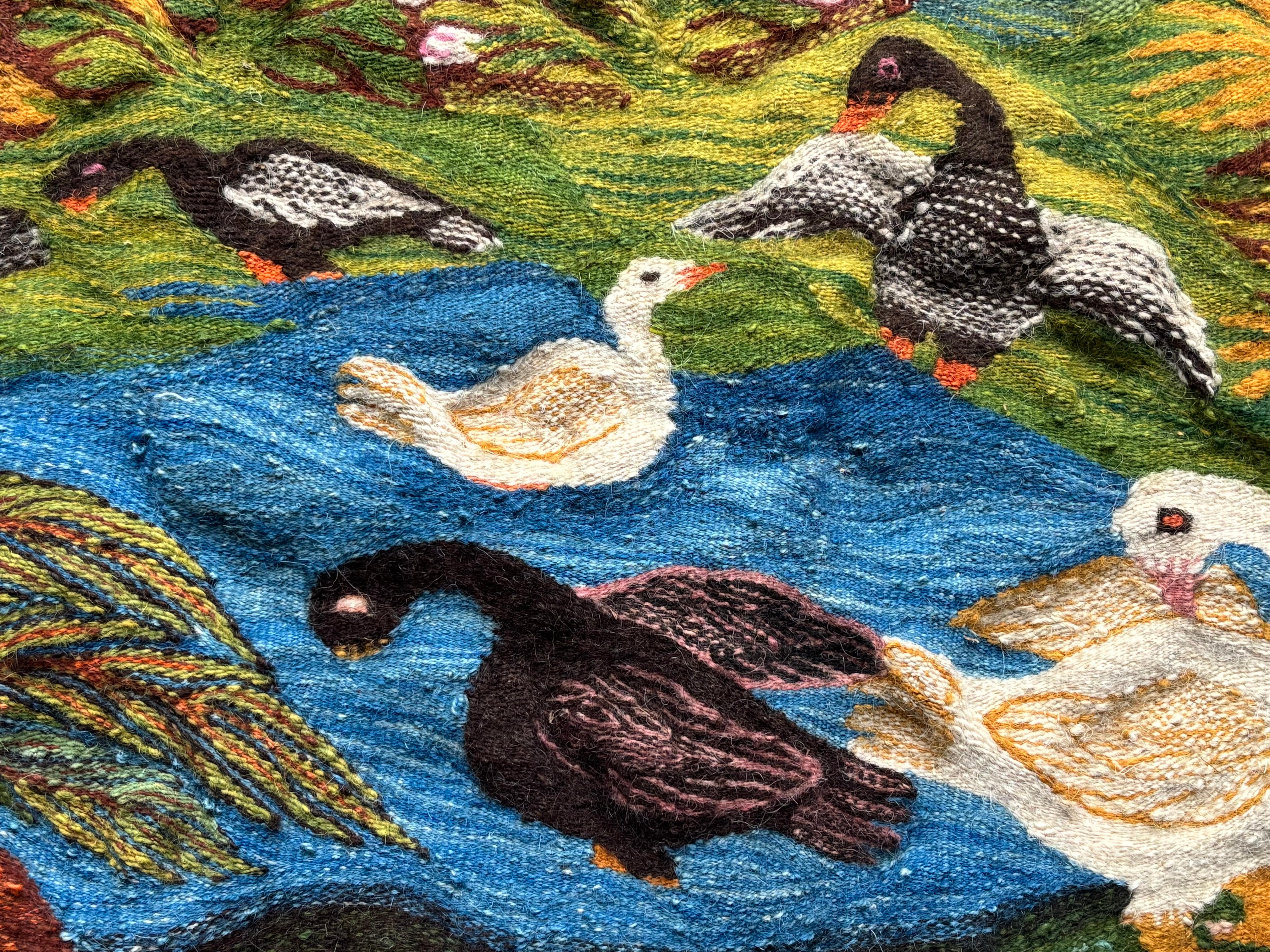 Ramses Wissa Wassef Wandteppich aus Wolle, signiert Label (Handgewebt) im Angebot