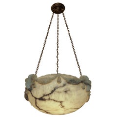 Ramshead Alabaster Pendant, Sweden, 1890