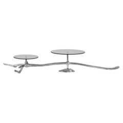 Ramum II - Metal Cake Stand with organic Design and Polish Finish