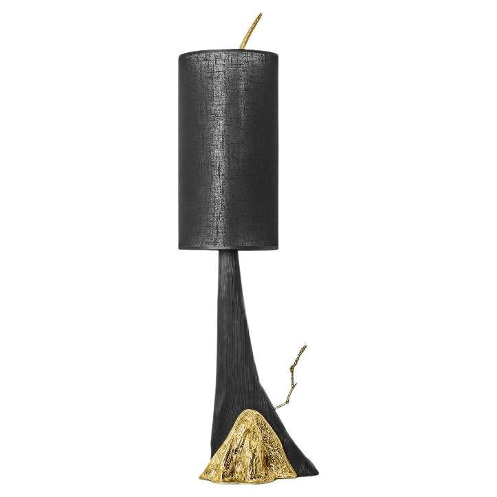 Ramum - table lamp natural design in brass and wood  For Sale