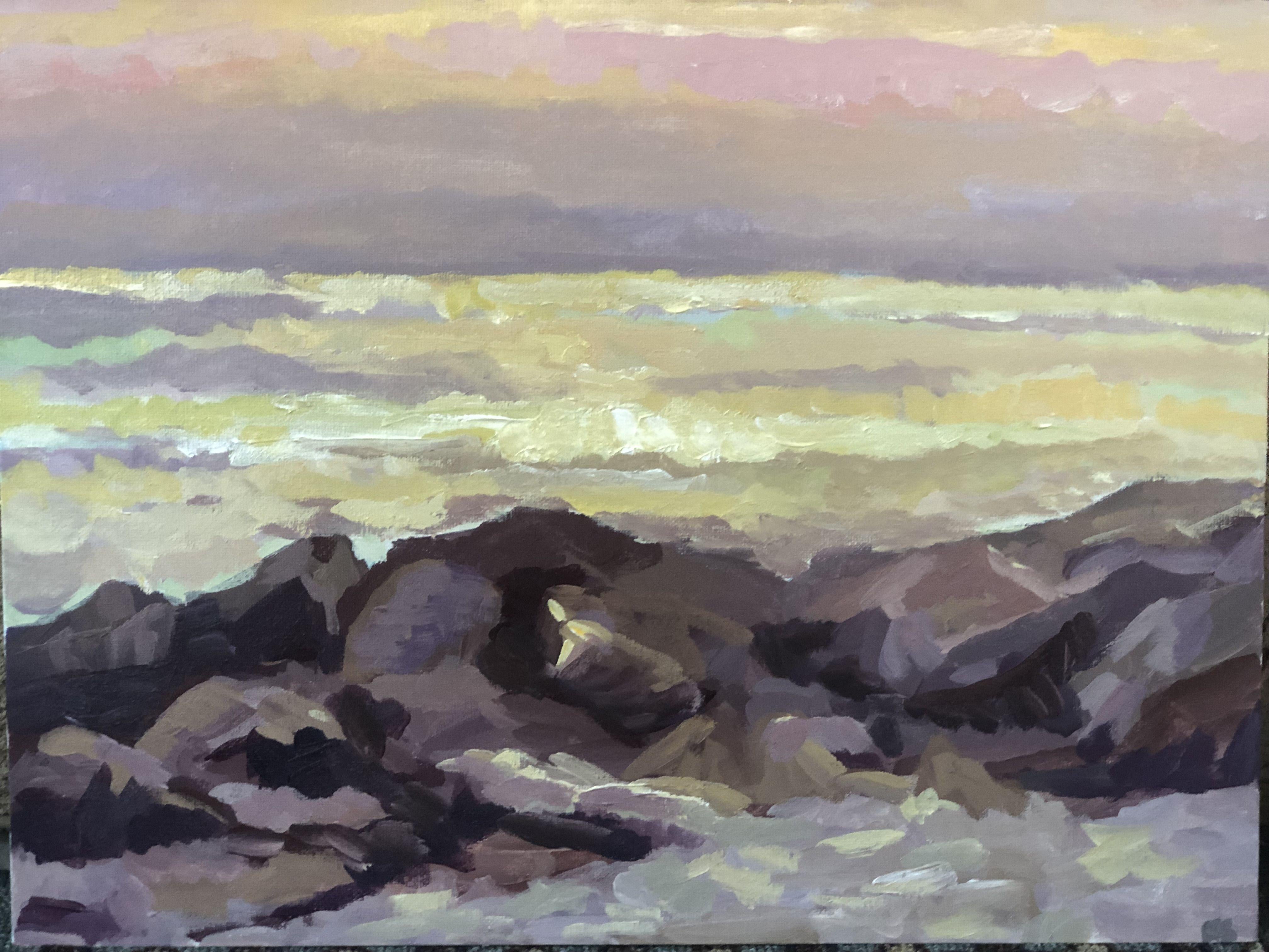 Rocas en Miami, Pintura, Acrílico sobre lienzo - Painting de Ramya Sarvesh