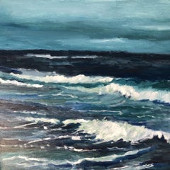 Smashing waves, Painting, Acrylic on Canvas