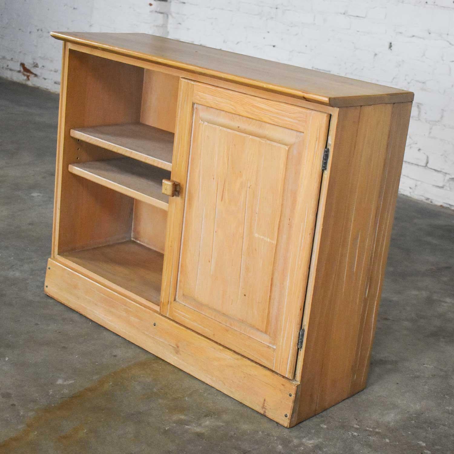 American Ranch Oak End Table Cabinet or Nightstand with Natural Oak Finish by A. Brandt